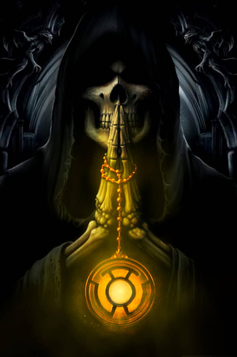 Santa Muerte Dark Devil Background