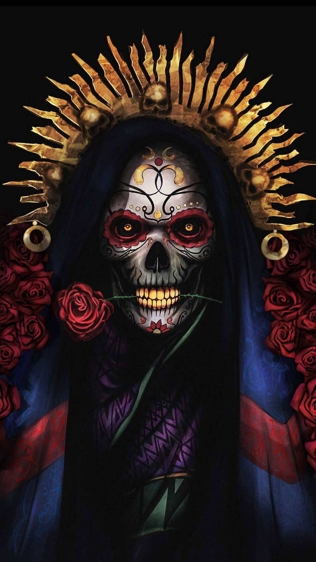 Santa Muerte, The Grim Reaper Of Latin America Background