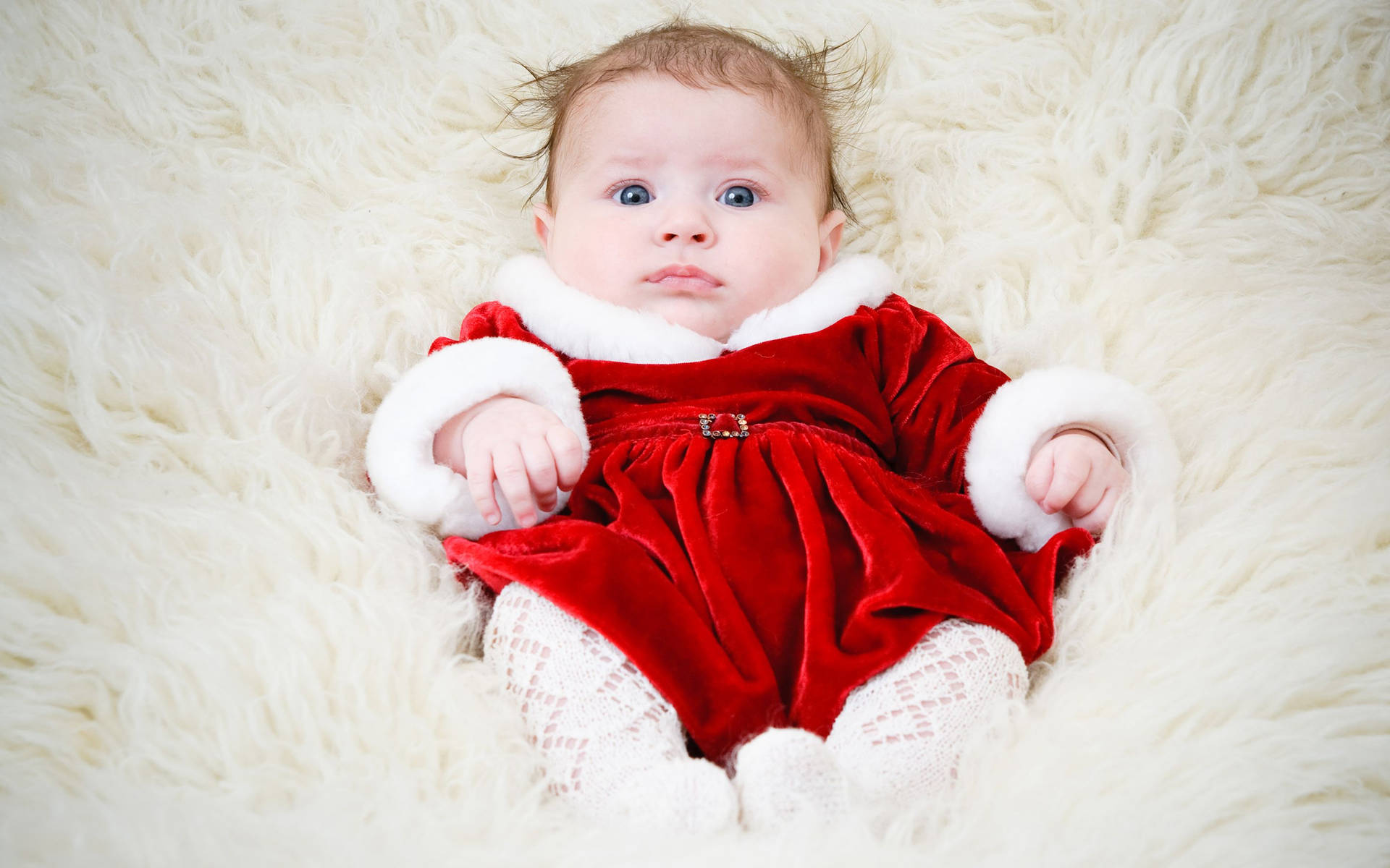 Santa Outfit Baby Girl Background