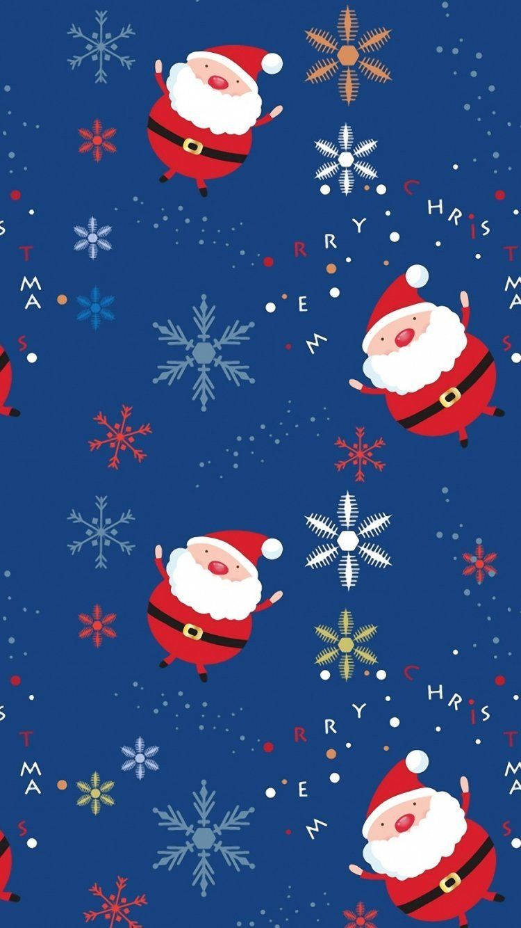 Santa Pattern Merry Christmas Iphone