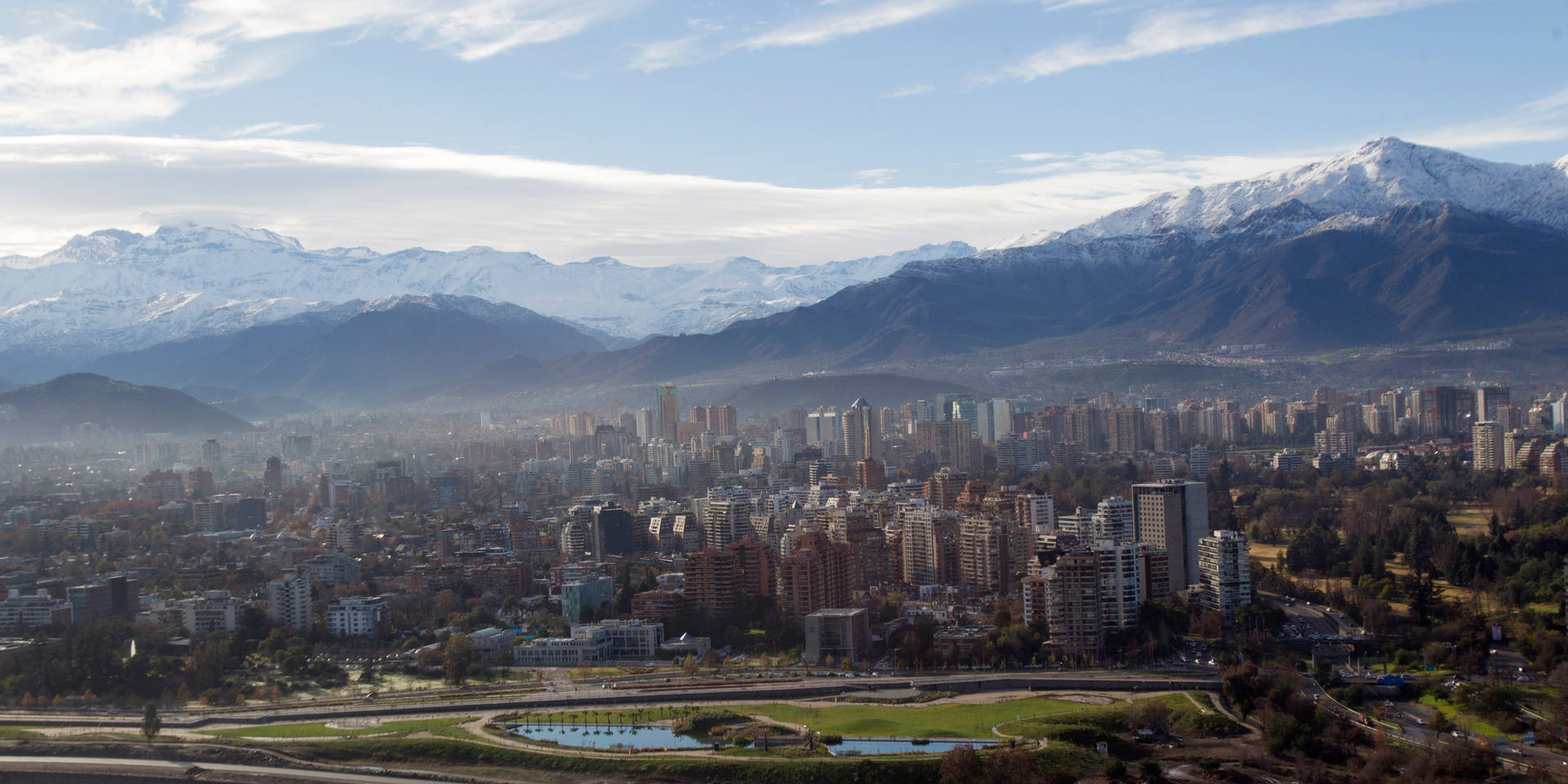 Santiago Chile Andes Background