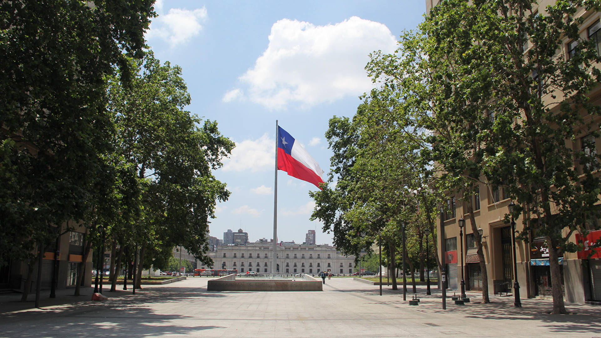 Santiago Chile Bandera Background