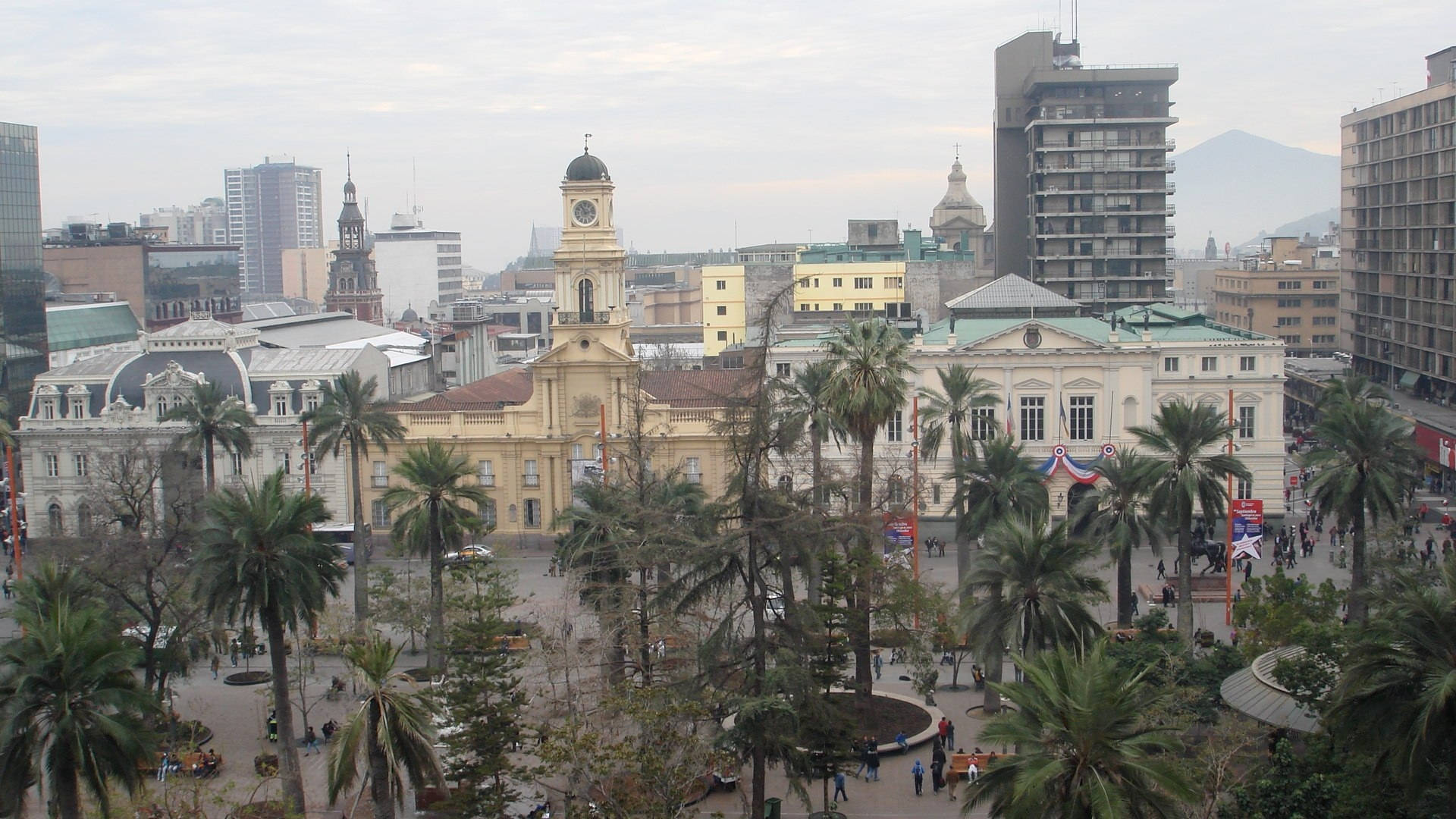 Santiago Chile Plaza De Armas Background