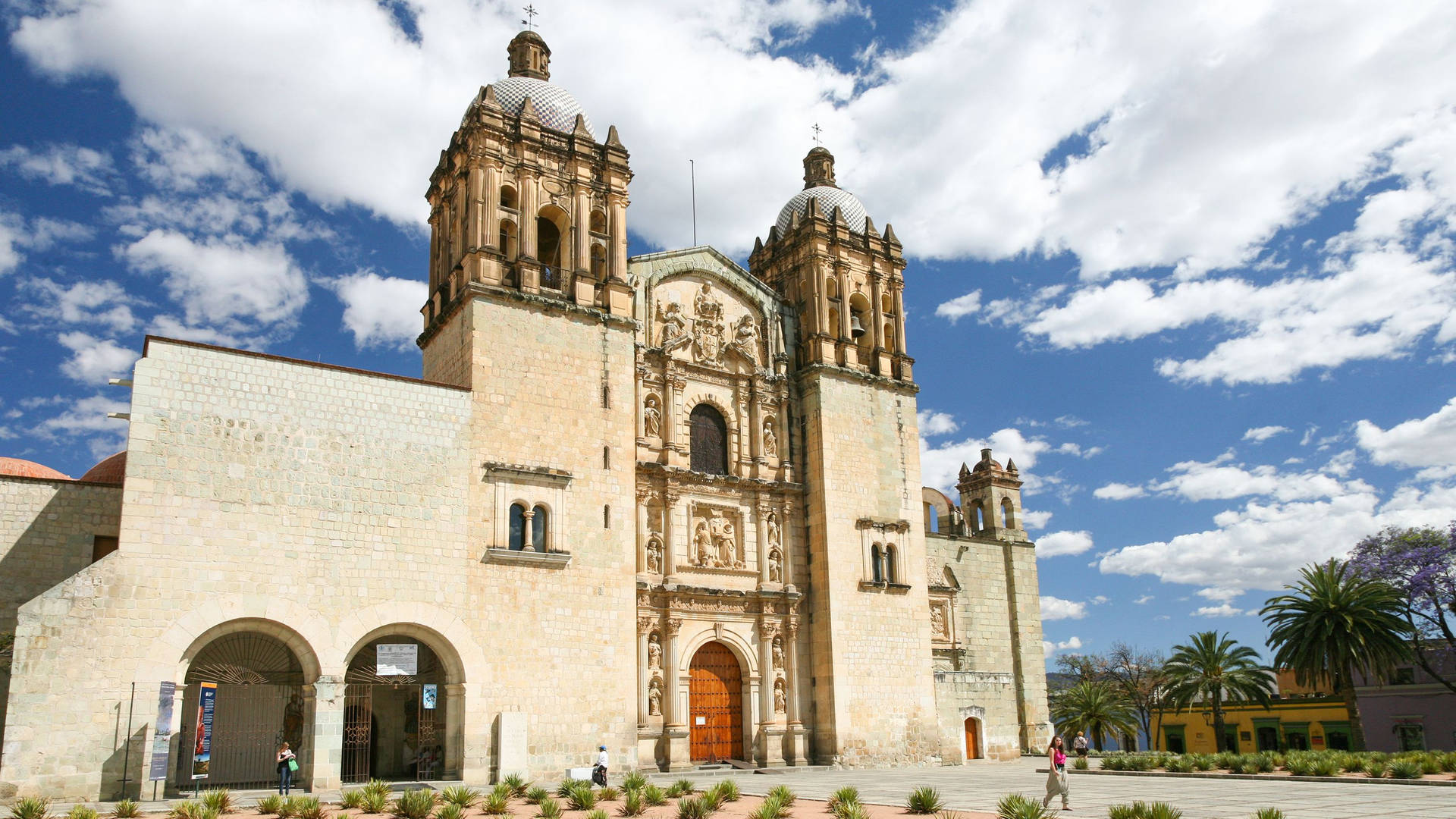 Santo Domingo Cathedral In Oaxaca Background