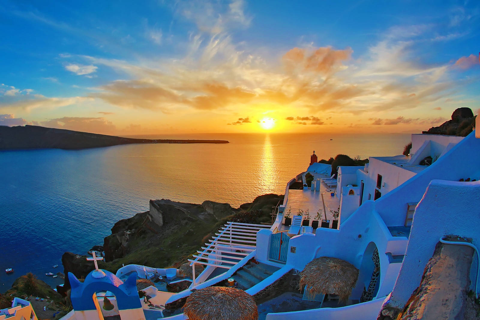 Santorini Yellow Sunset