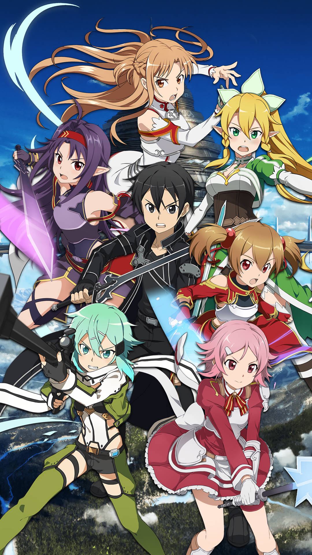 Sao Characters With Kirito Background