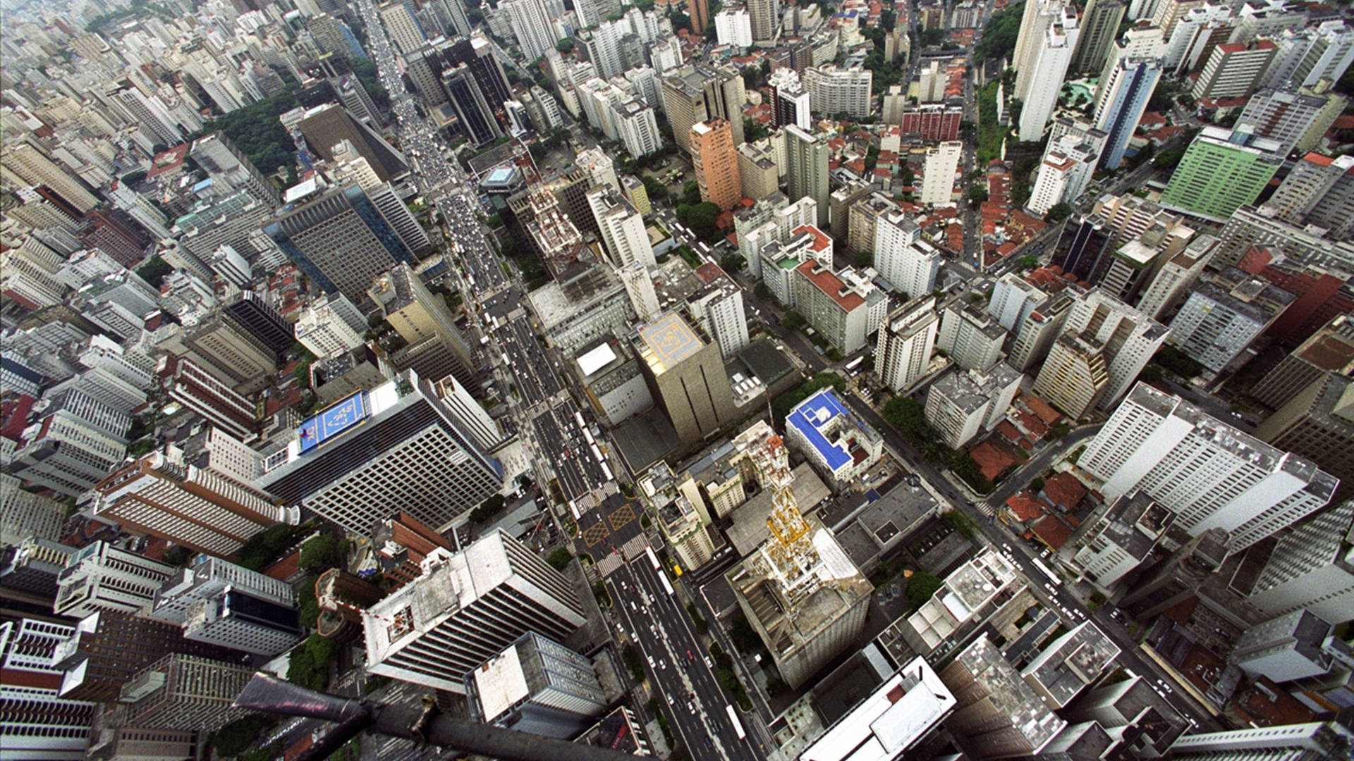Sao Paulo Brazil Aerial View Background