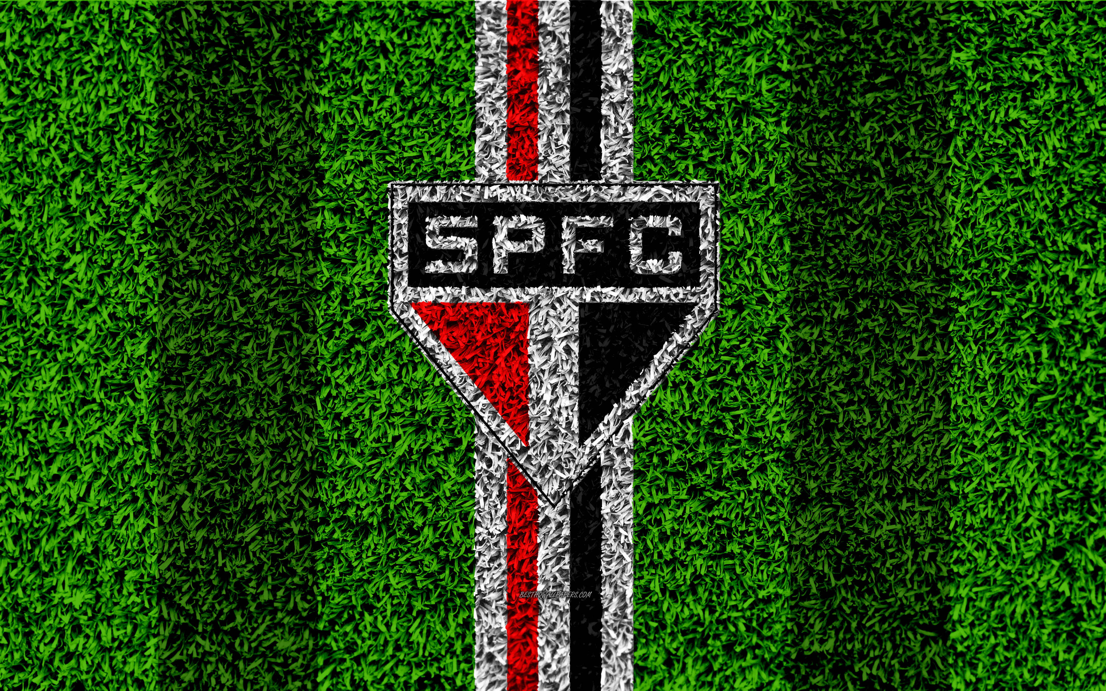 Sao Paulo Fc Logo On Grass