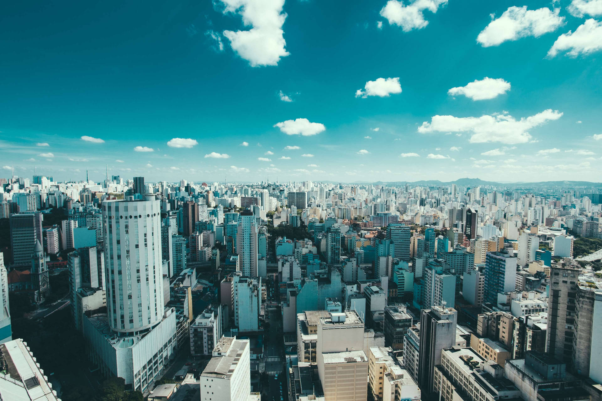 Sao Paulo Filtered Cityscape Background