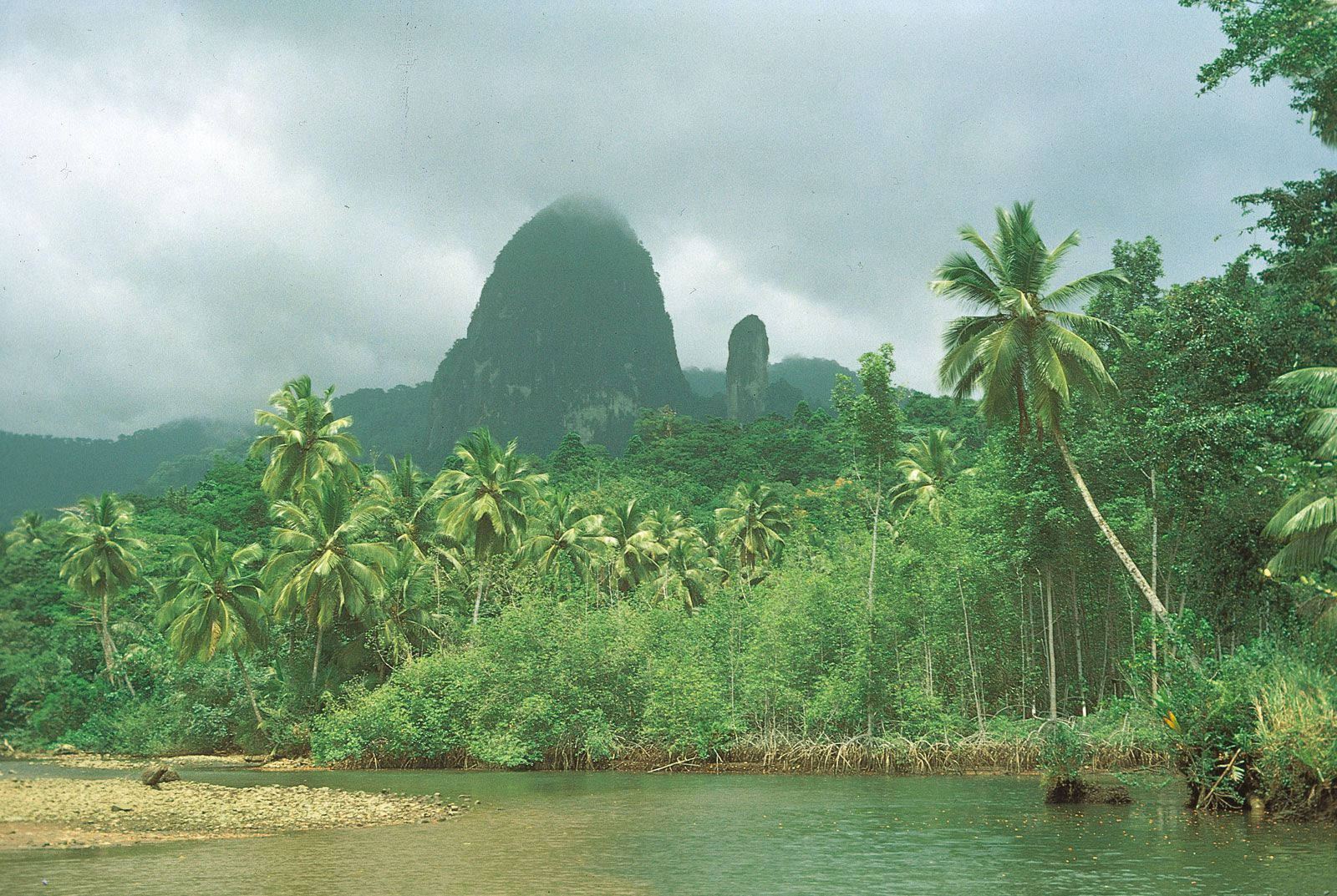 Sao Tome And Principe Cloudy Mountain