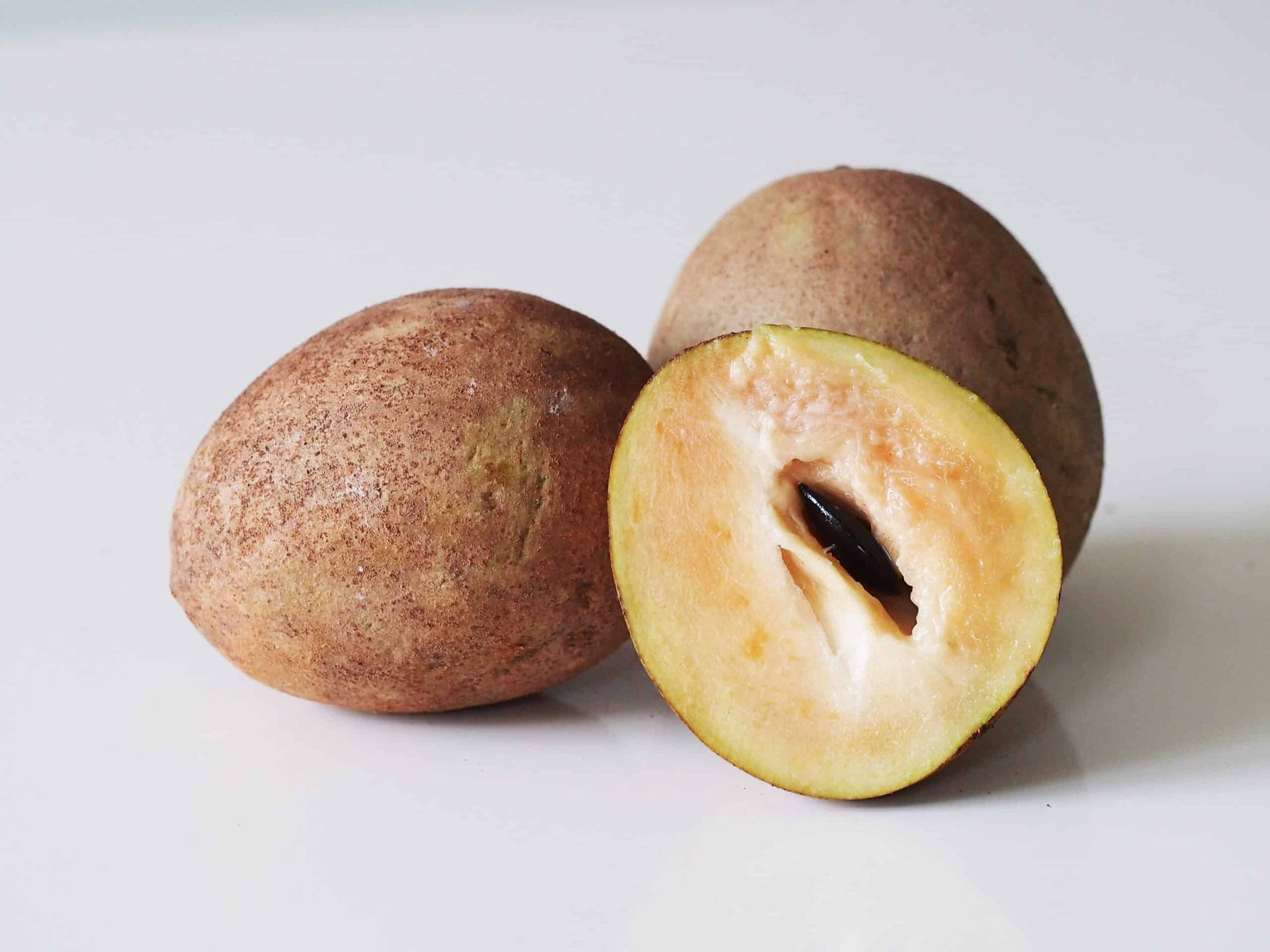 Sapodilla Fruits Grayish Setting Background