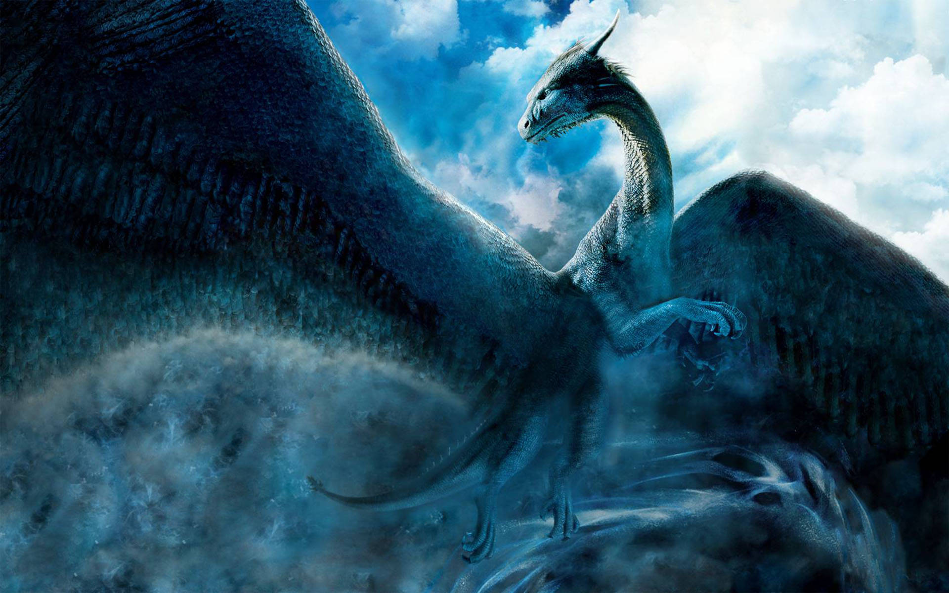 Sapphire Ice Dragon Background