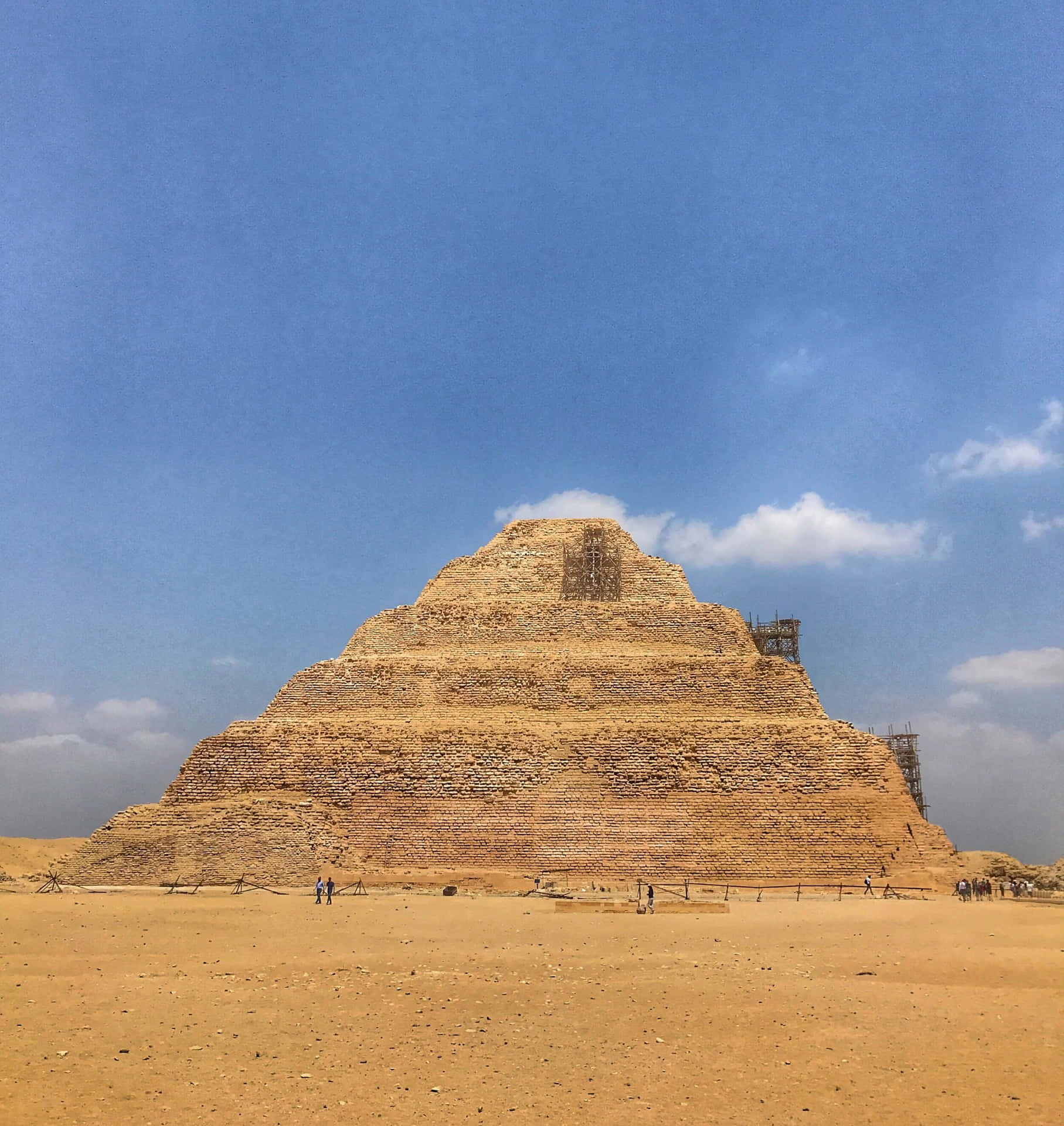 Saqqara Pyramid From Afar Background
