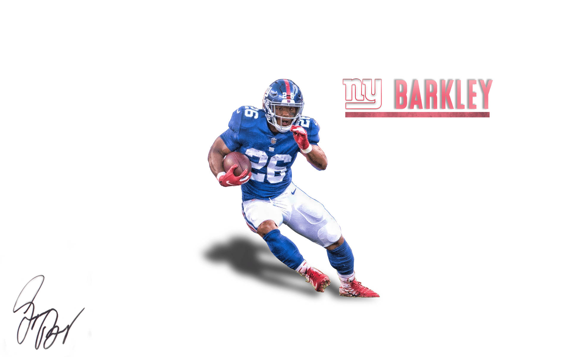 Saquon Barkley White Canvas Art