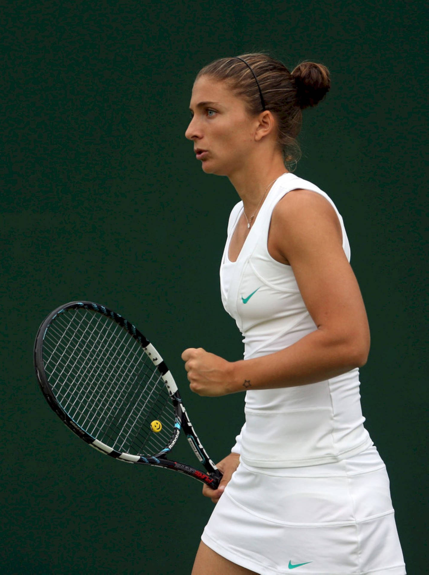 Sara Errani Celebrates With A Subtle Fist Pump Background