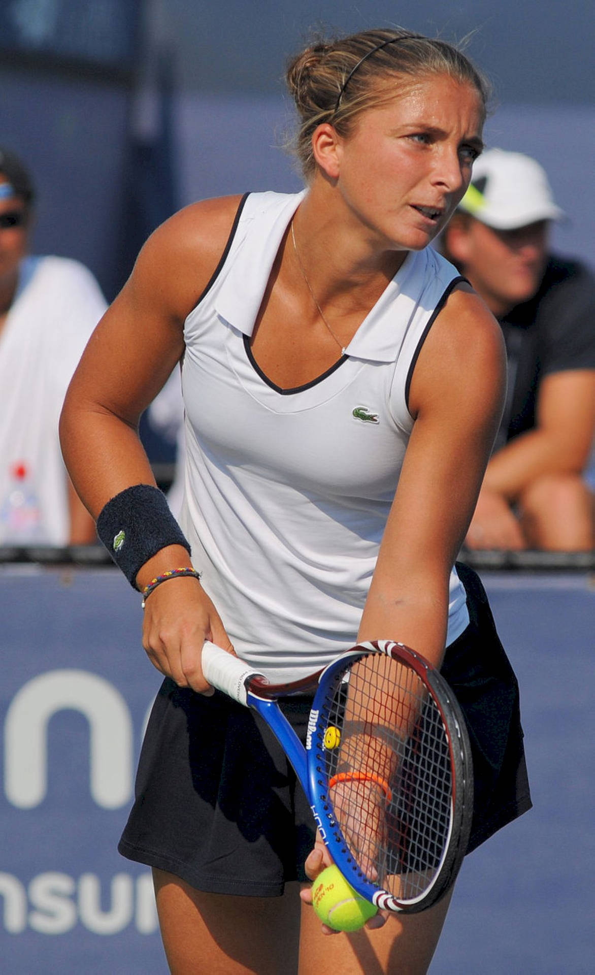 Sara Errani Prepared For A Powerful Serve Background