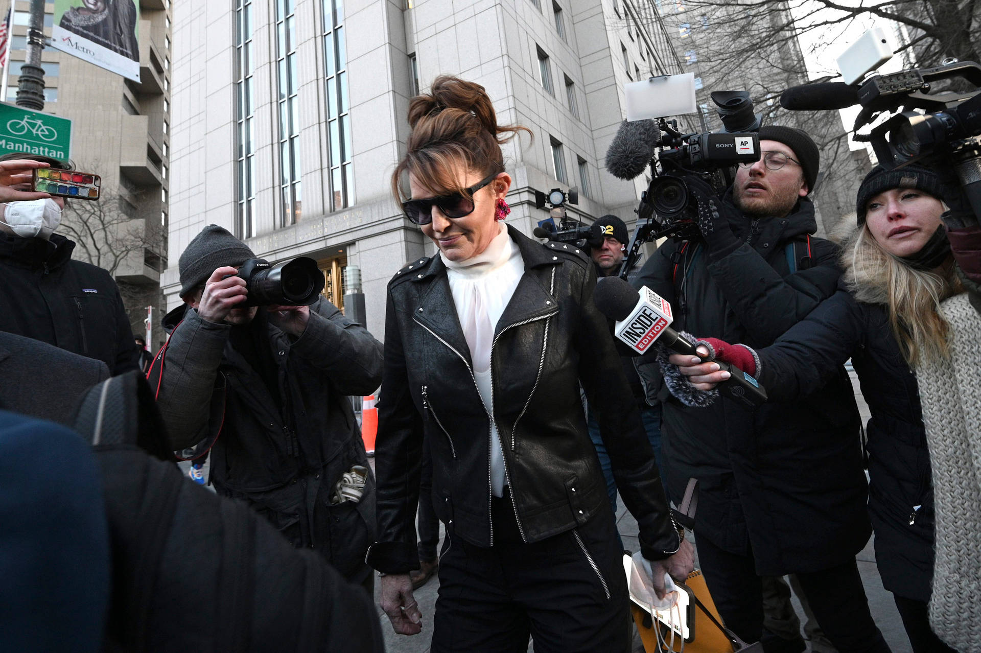 Sarah Palin Chased By Media Background