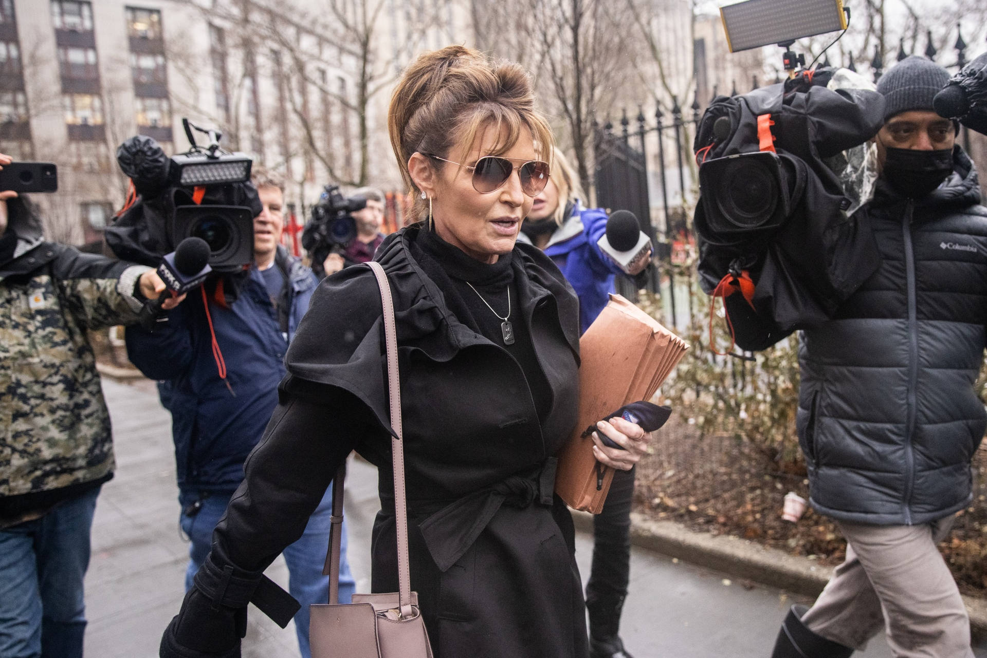 Sarah Palin In An All-black Outfit Background