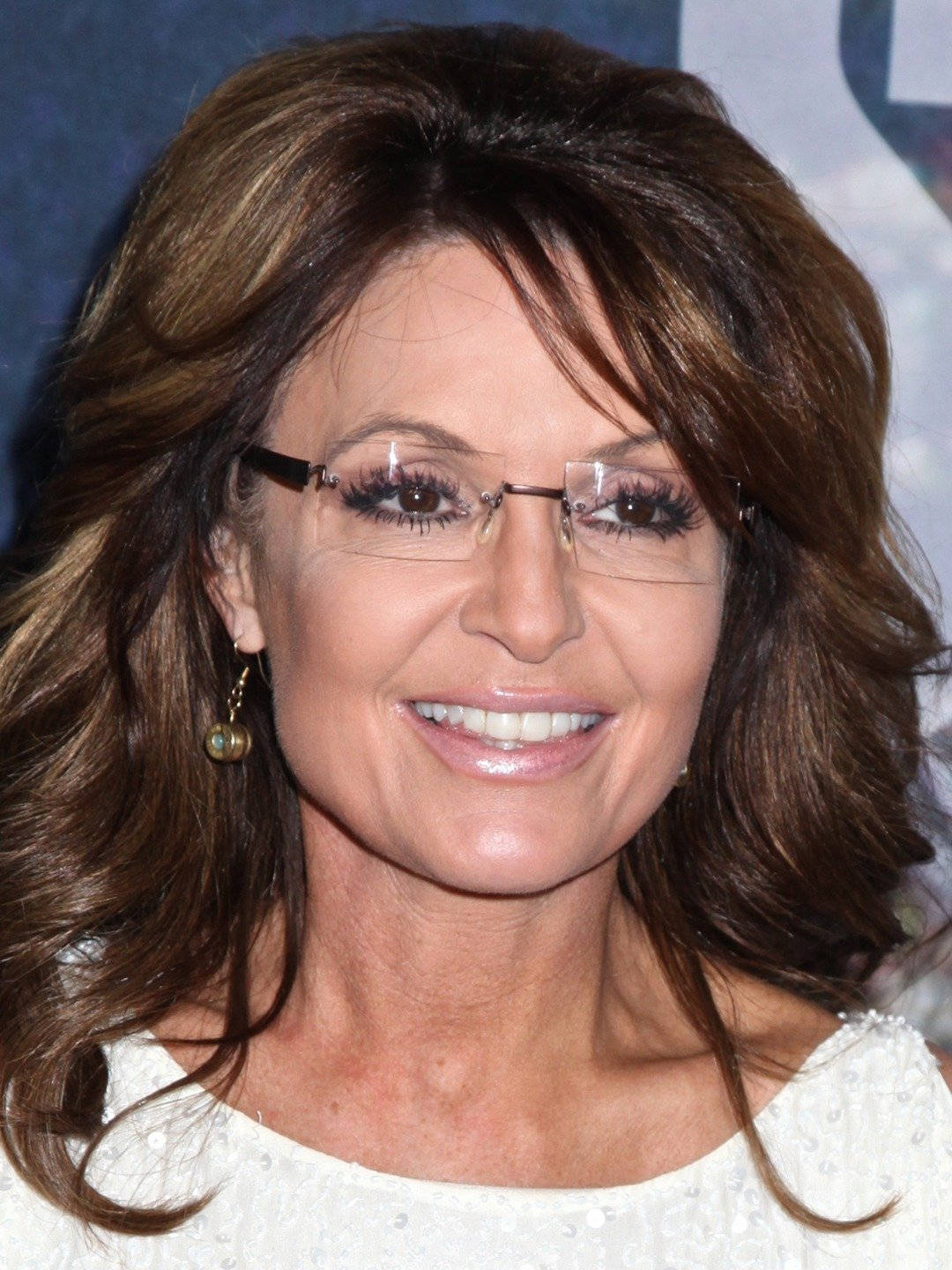 Sarah Palin In White Top Background