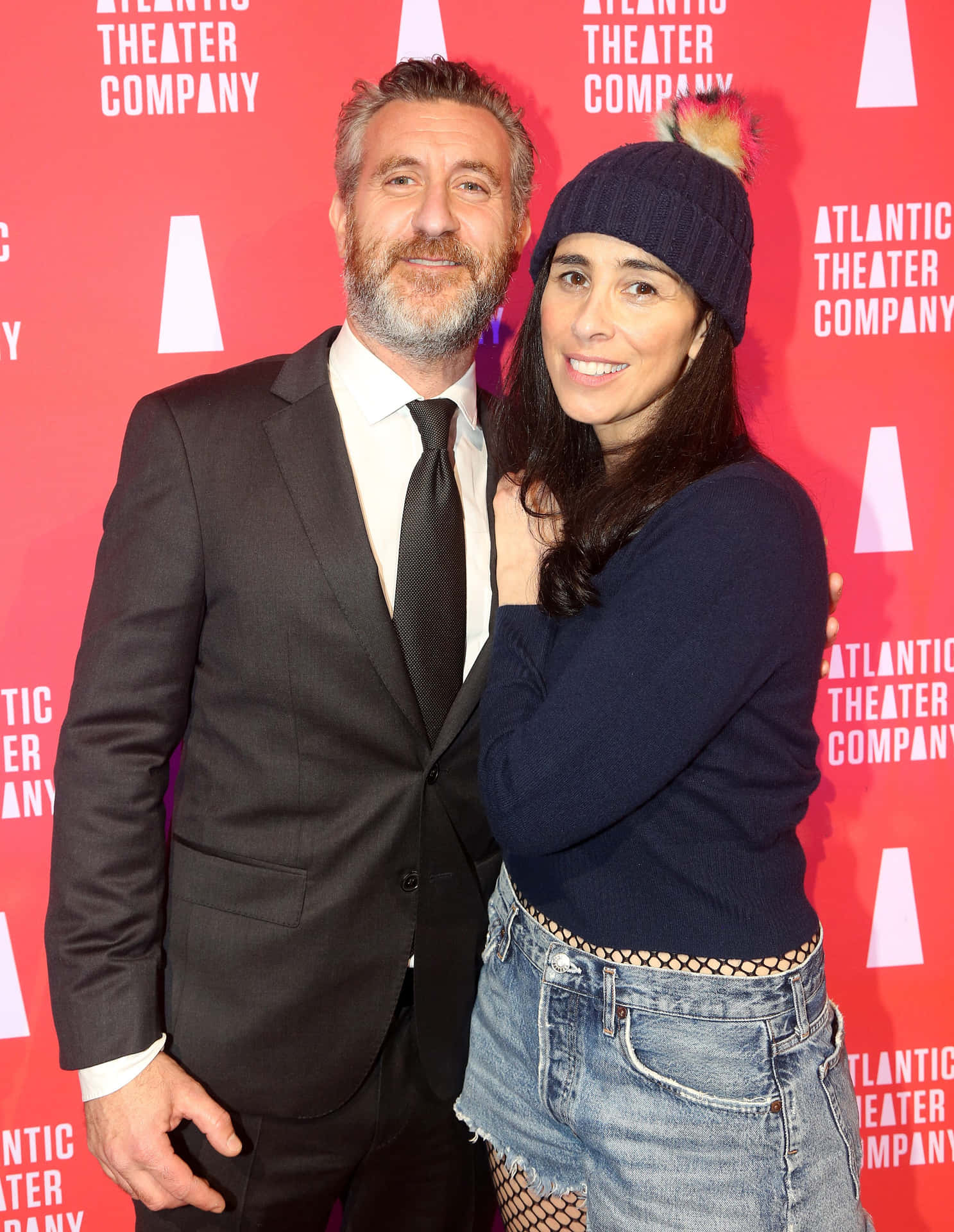 Sarah Silverman, Performer And Funny Woman, Glowing In The Spotlight. Background