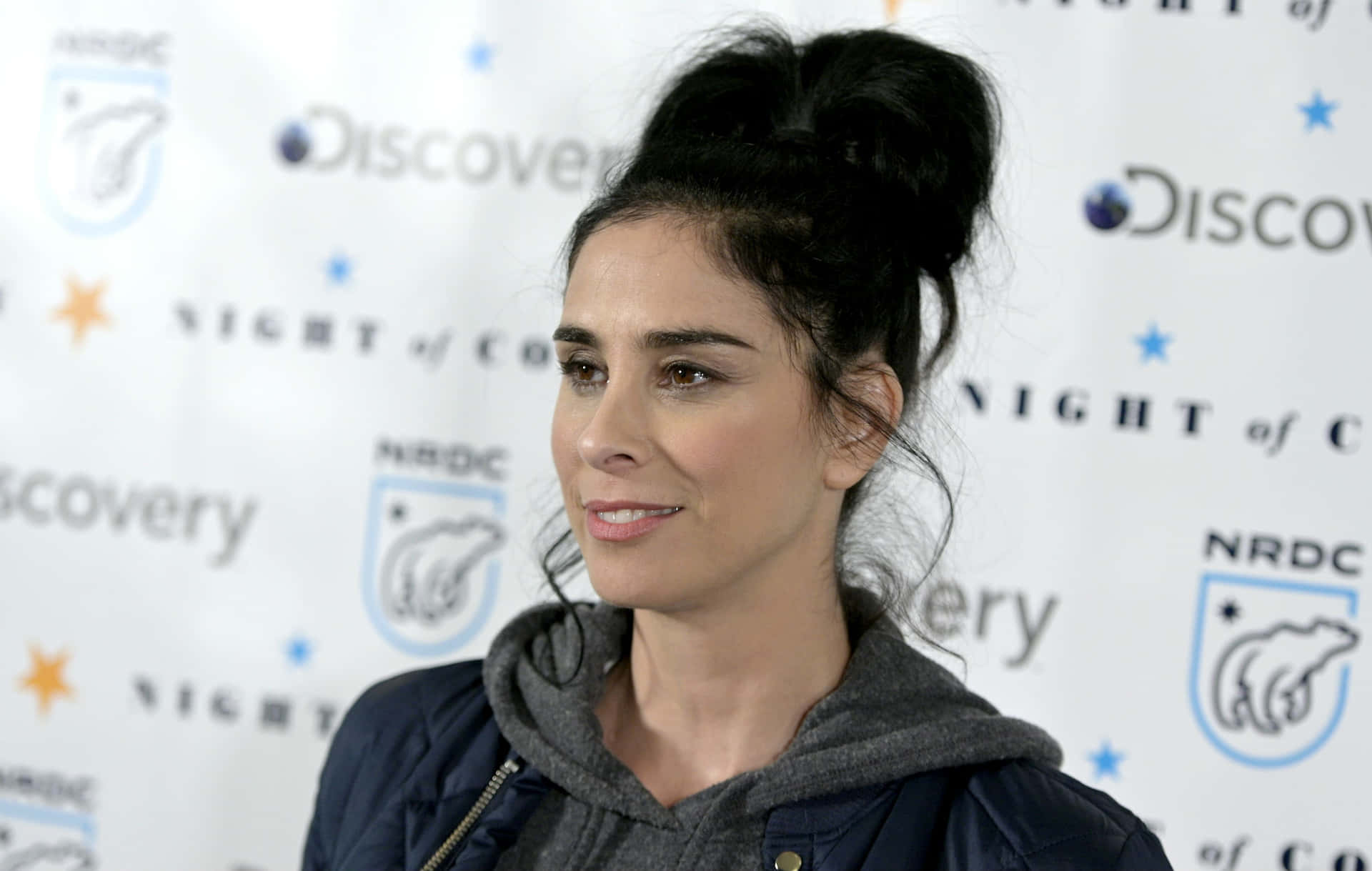 Sarah Silverman Striking A Pose Background