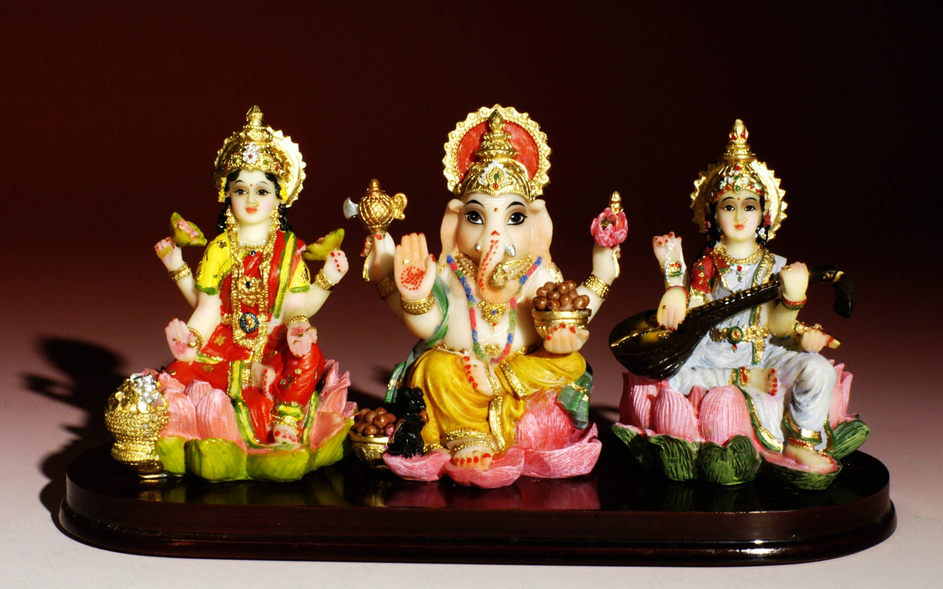 Saraswati Ganesh Laxmi Statues