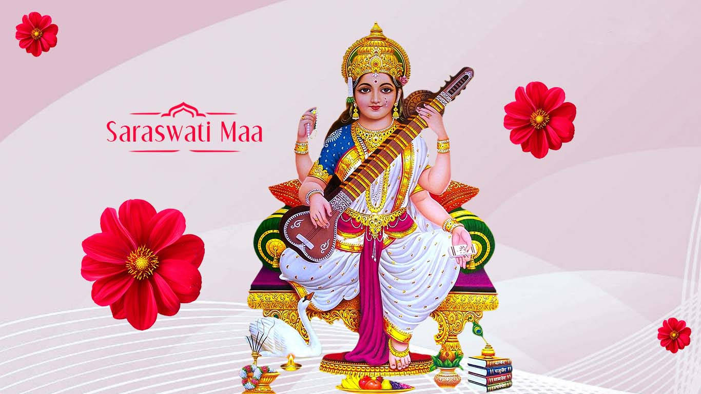 Saraswati Maa Floral