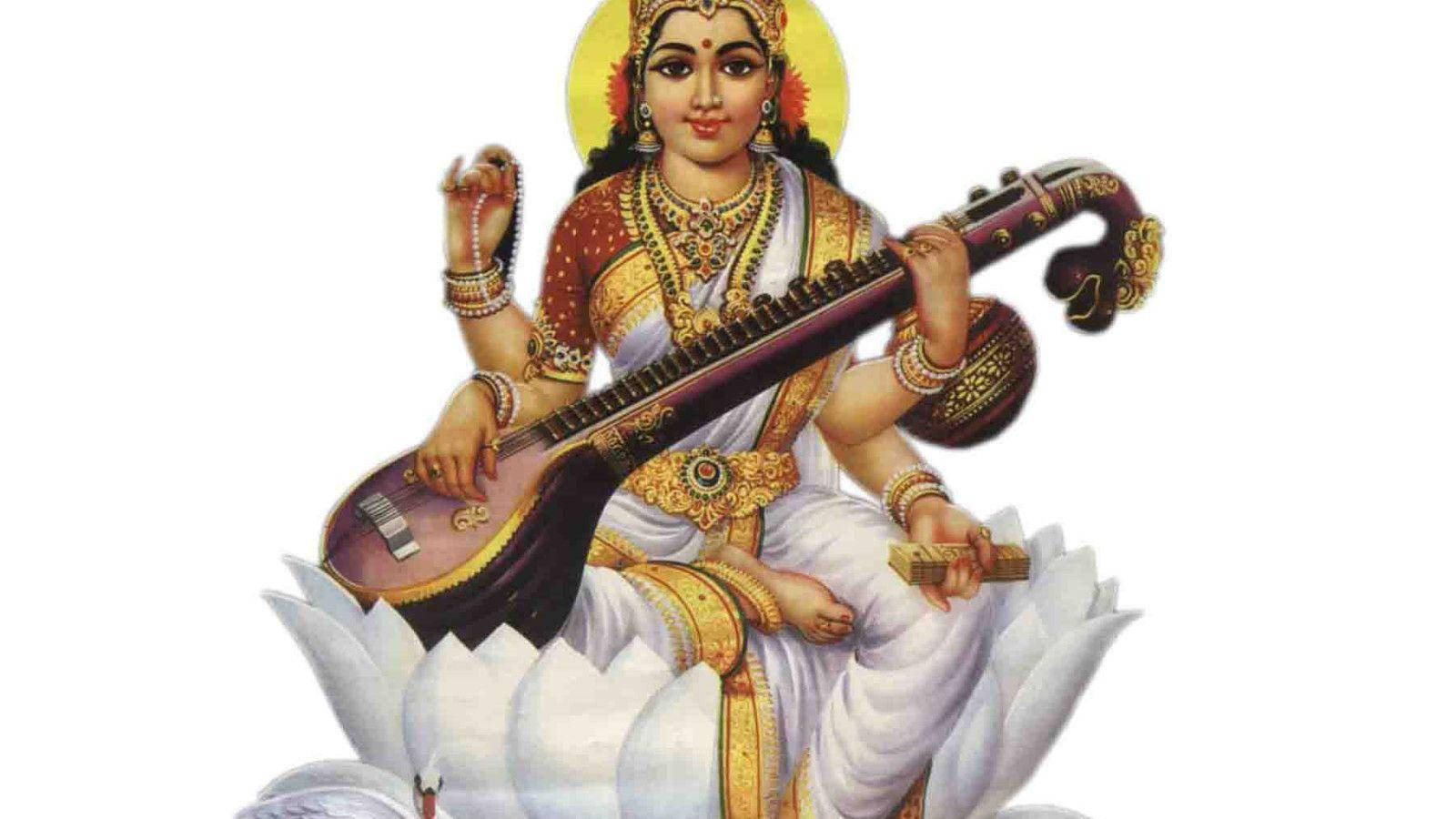 Saraswati Many Arms Background