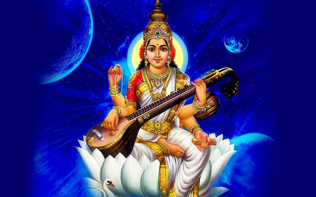 Saraswati Outer Space Background