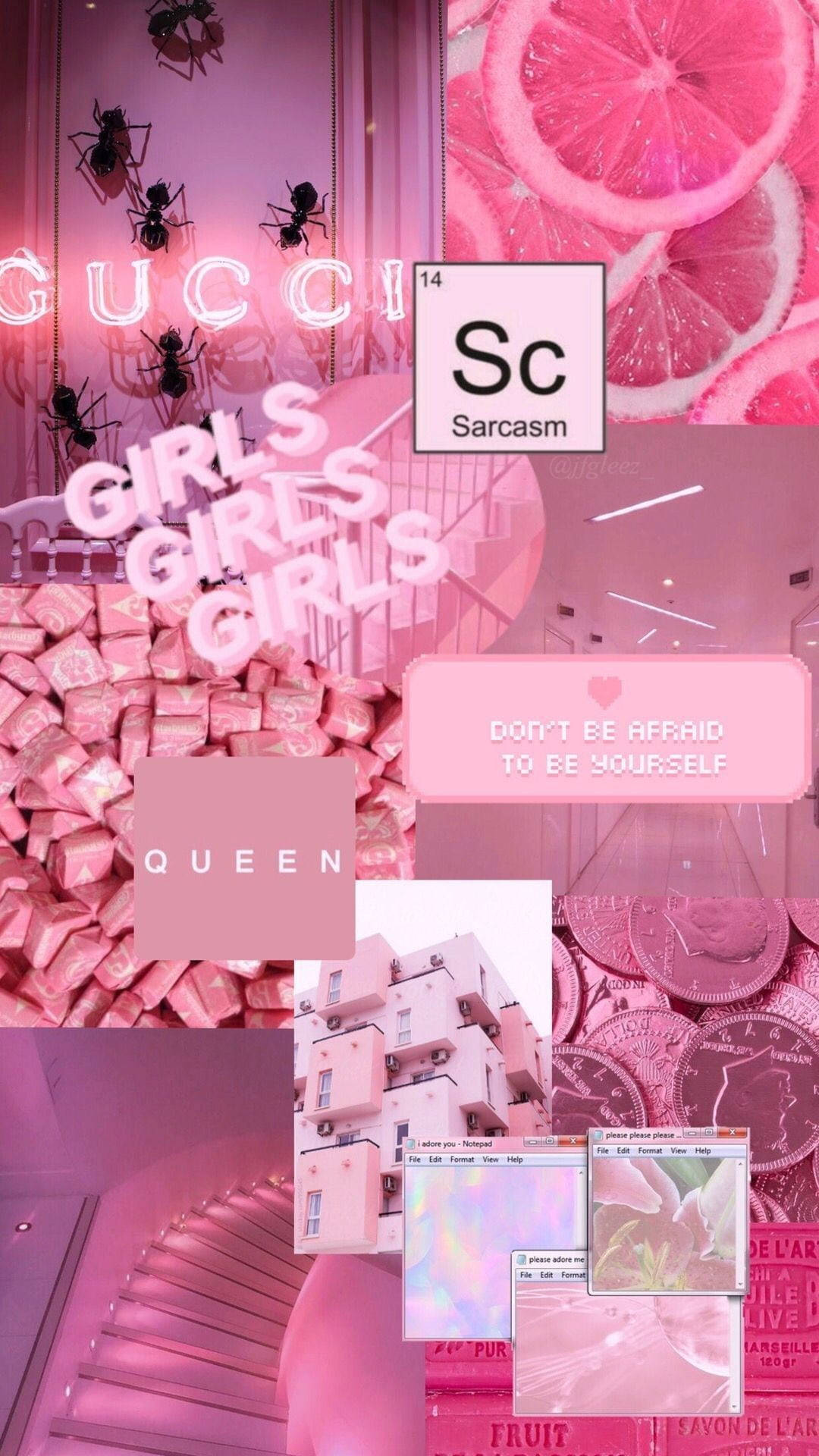 Sarcasm Queen Pink Baddie Background Background