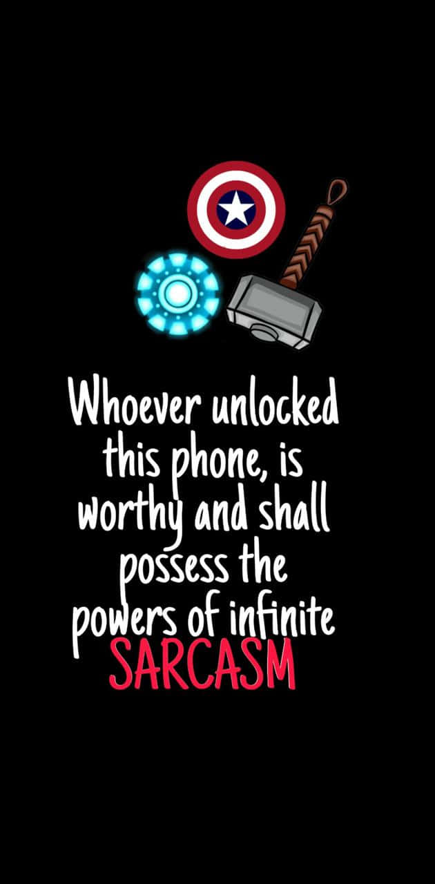 Sarcastic Superhero Lock Screen Background