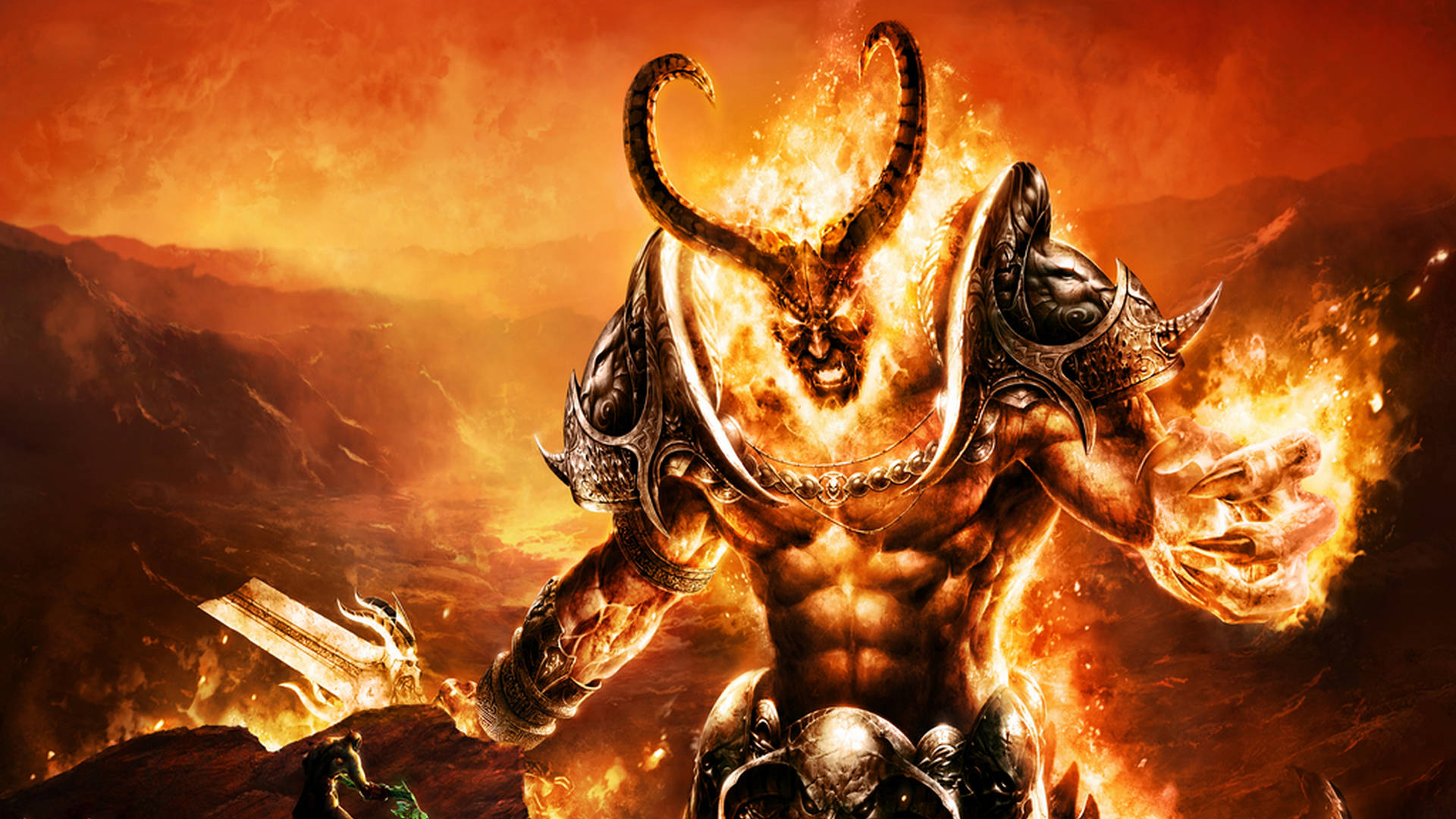 Sargeras Of World Of Warcraft Video Game Background