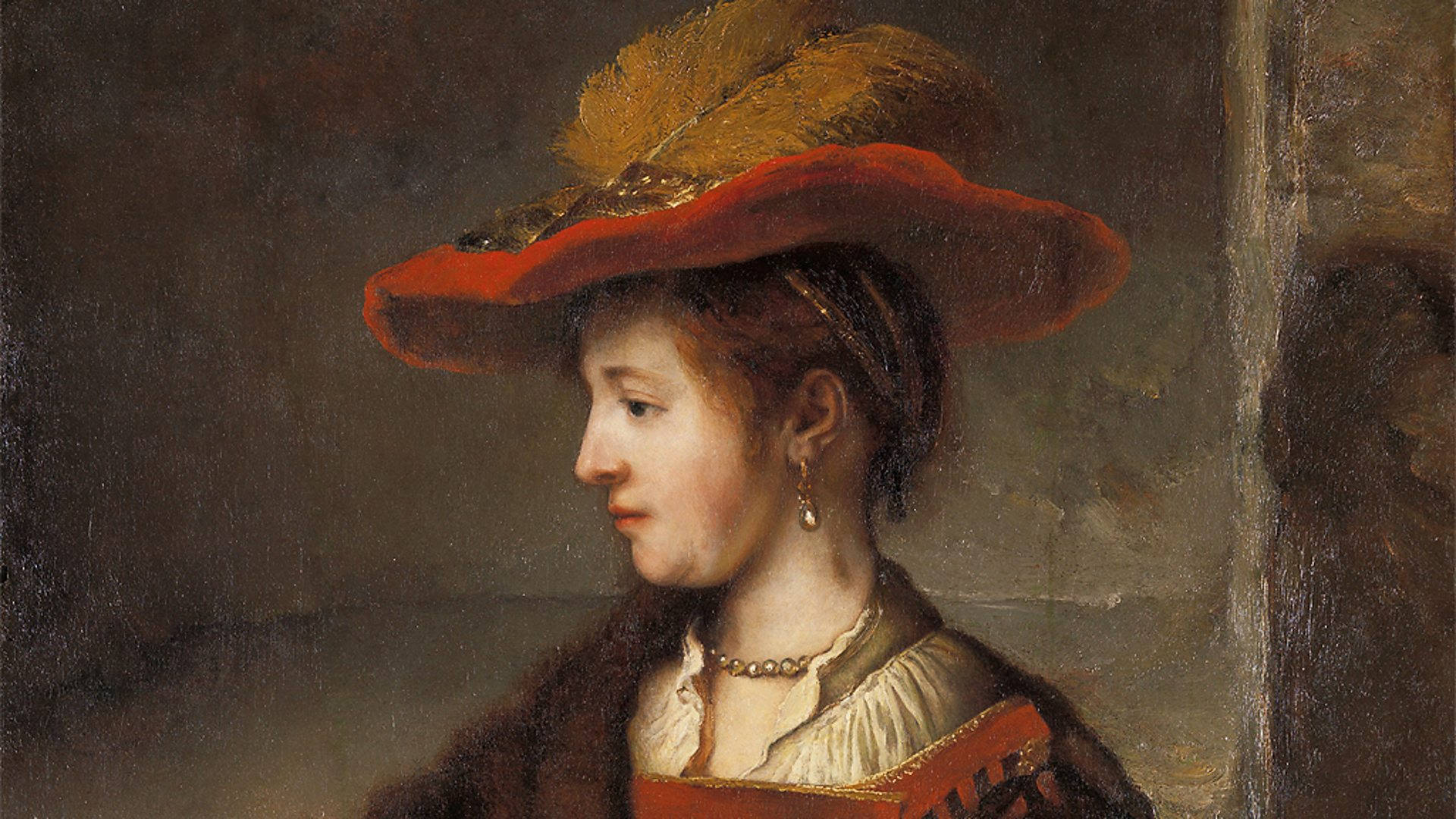 Saskia Van Uylenburgh Rembrandt Portrait Background