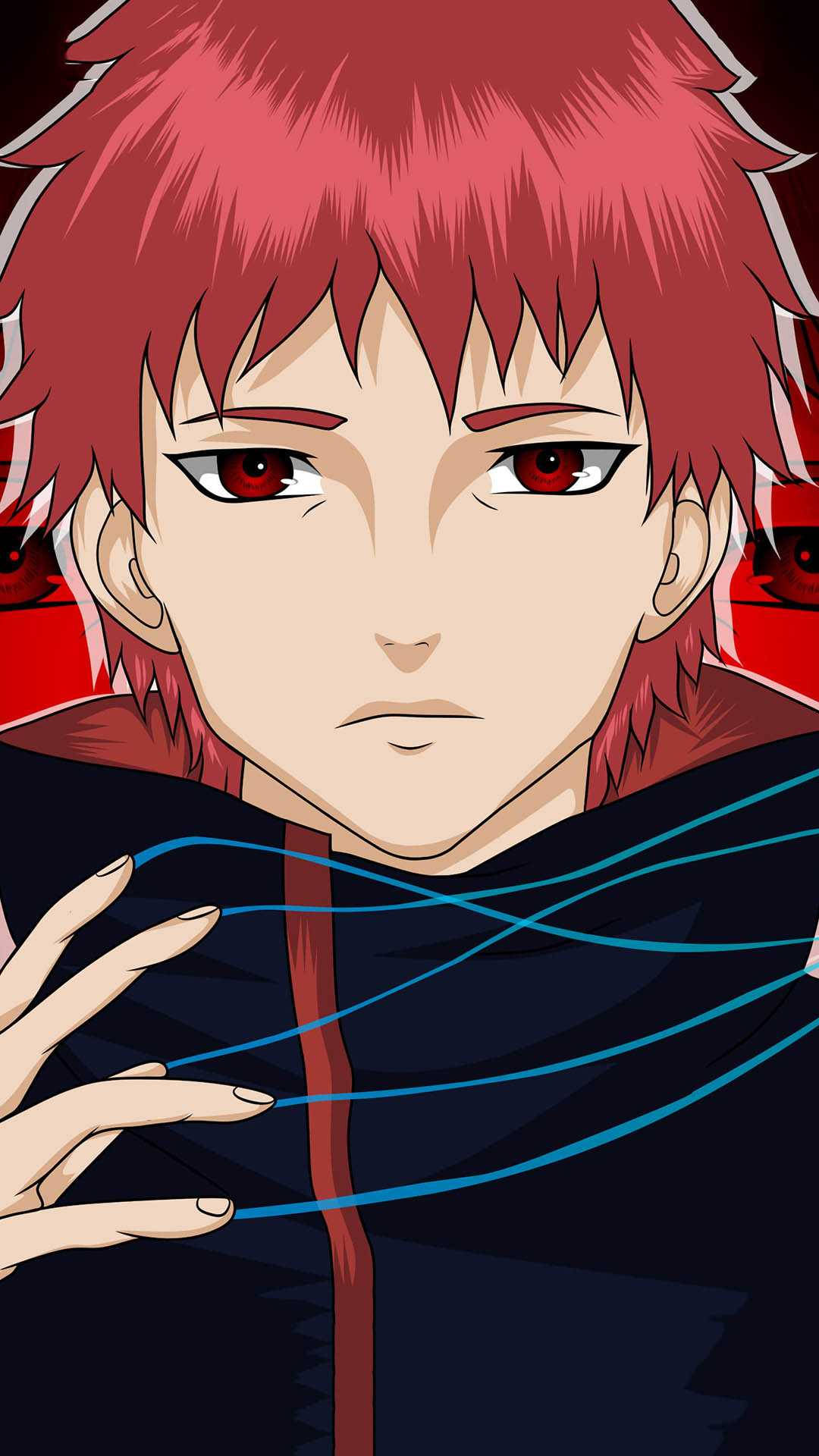 Sasori Crimson Eyed Naruto Anime Background