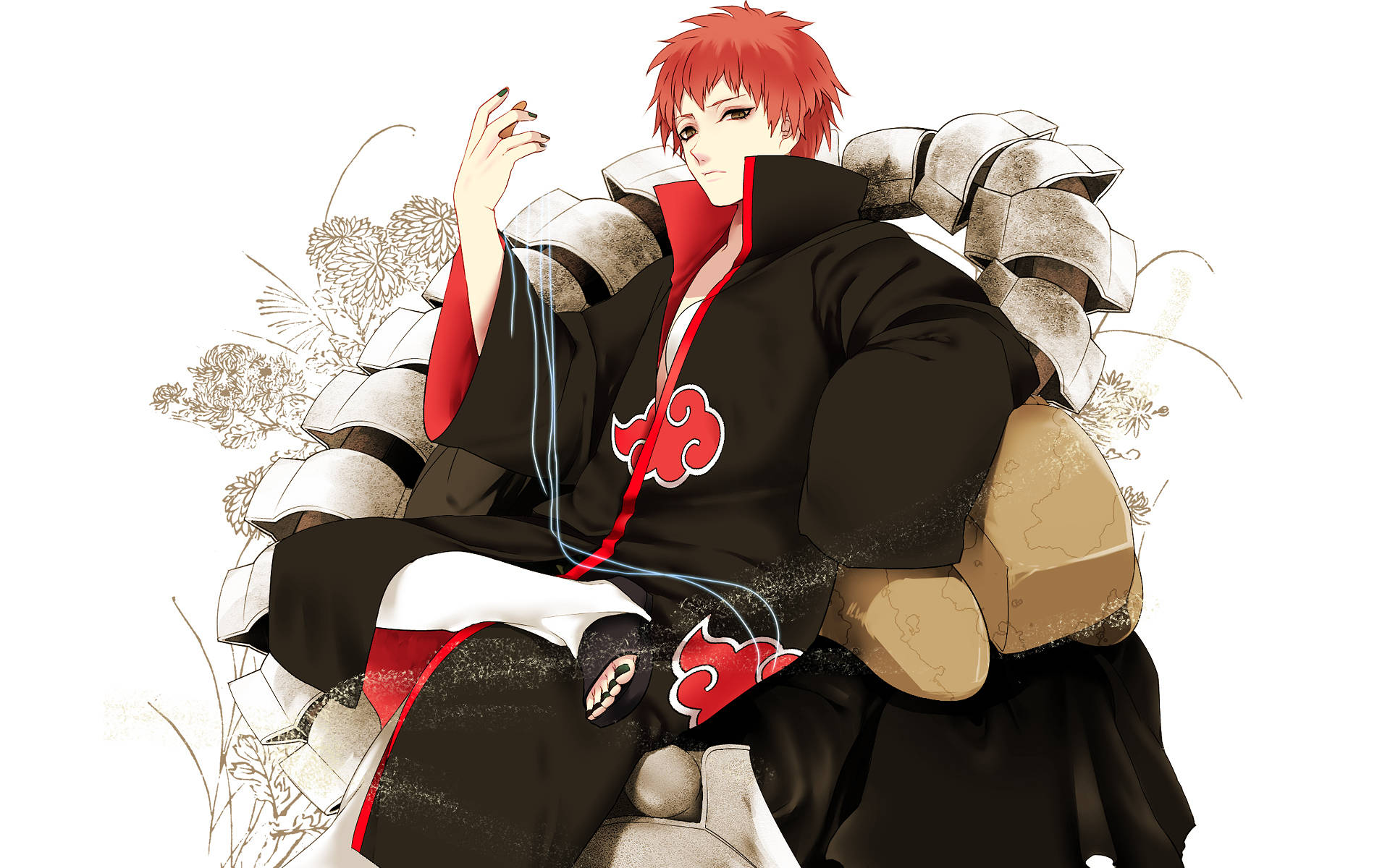 Sasori Sitting Akatsuki Pc Background