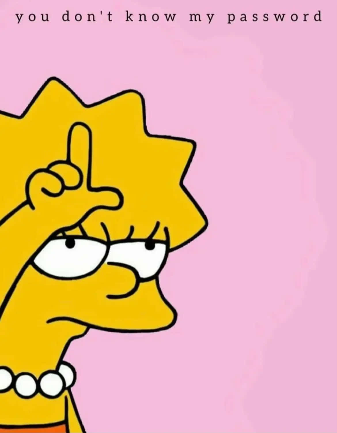 Sassy Password Reminder Lisa Simpson Background