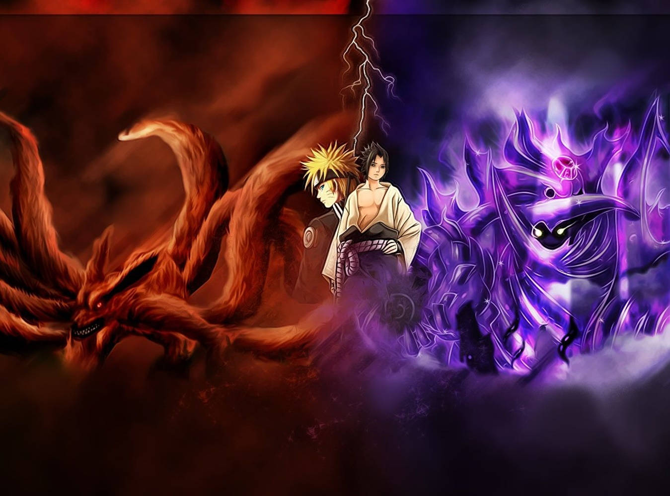 Sasuke And Anime Naruto Nine Tailed Beasts