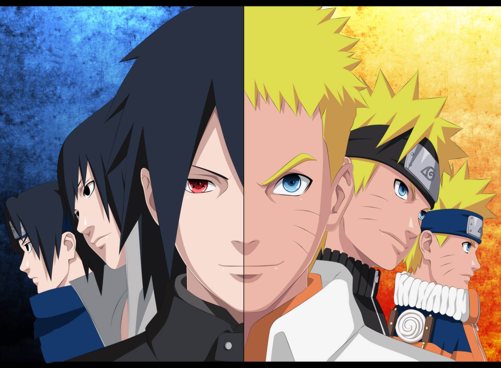 Sasuke And Naruto 4k Art Background