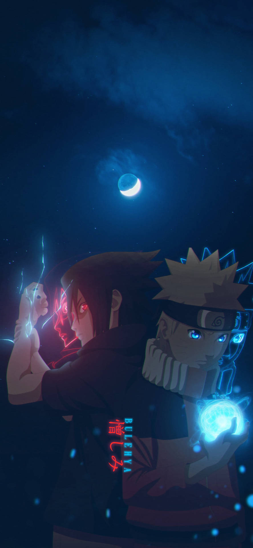 Sasuke Back-to-back Naruto Mobile 4k Background