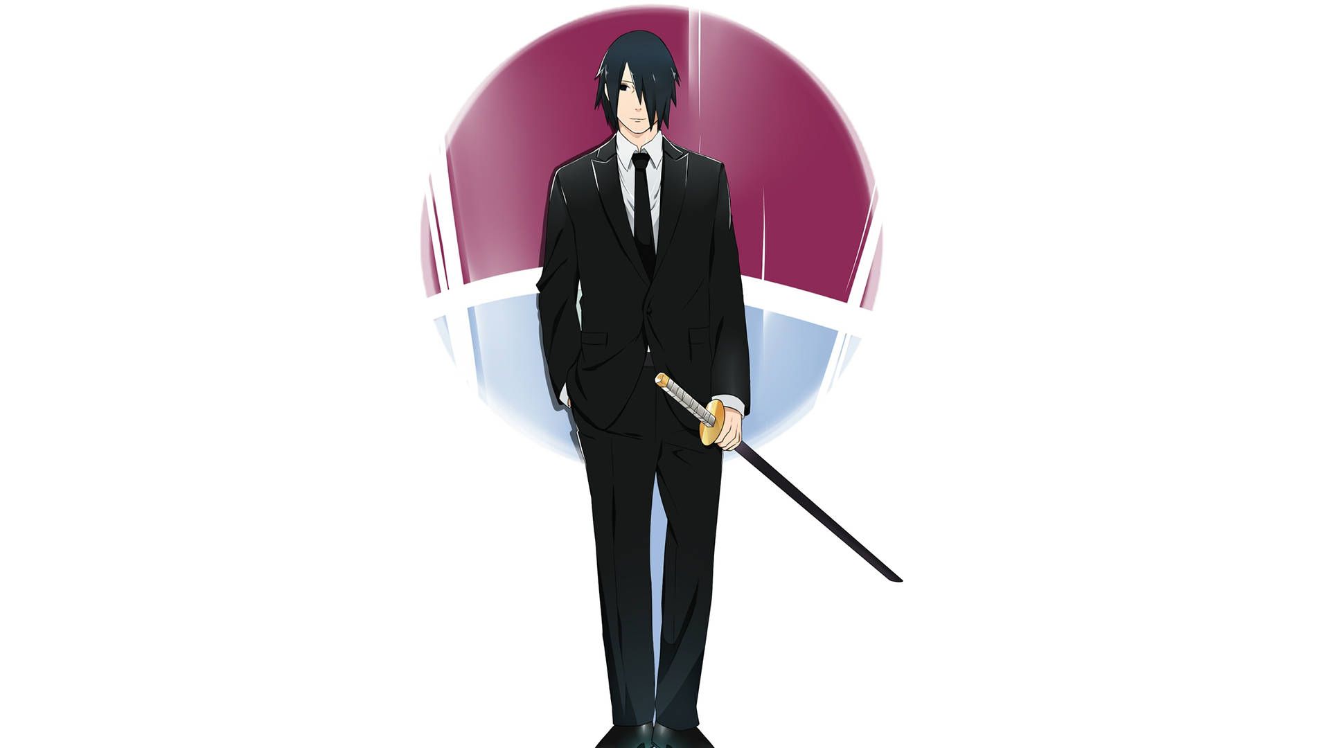 Sasuke Black Suit 4k Background