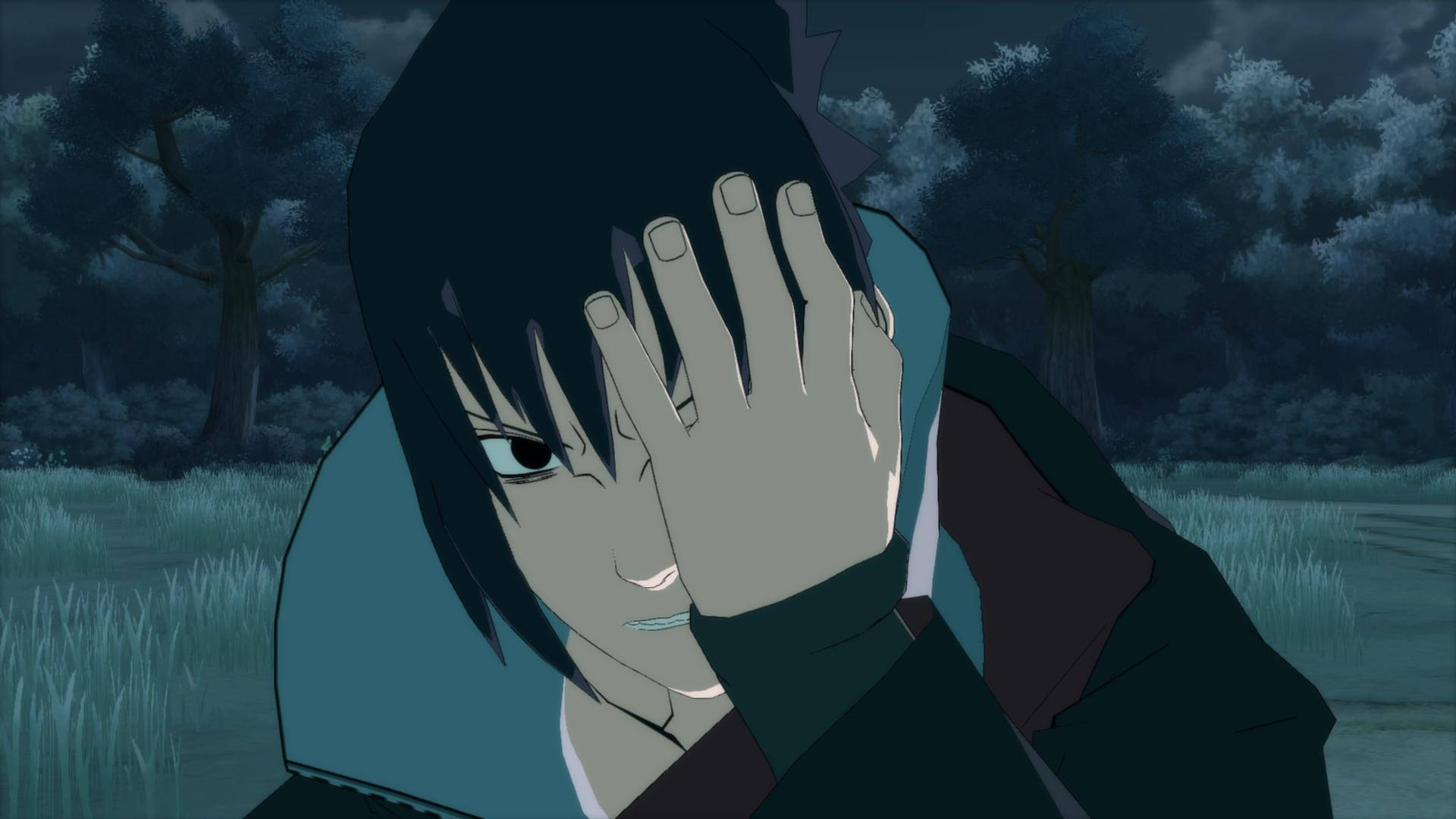 Sasuke Covering Eye 4k Background