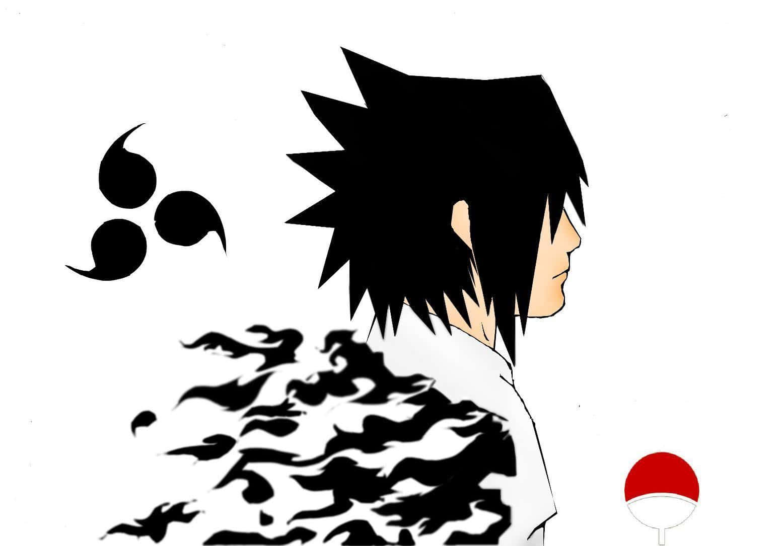 Sasuke Curse Mark Minimalist Vector Art Background