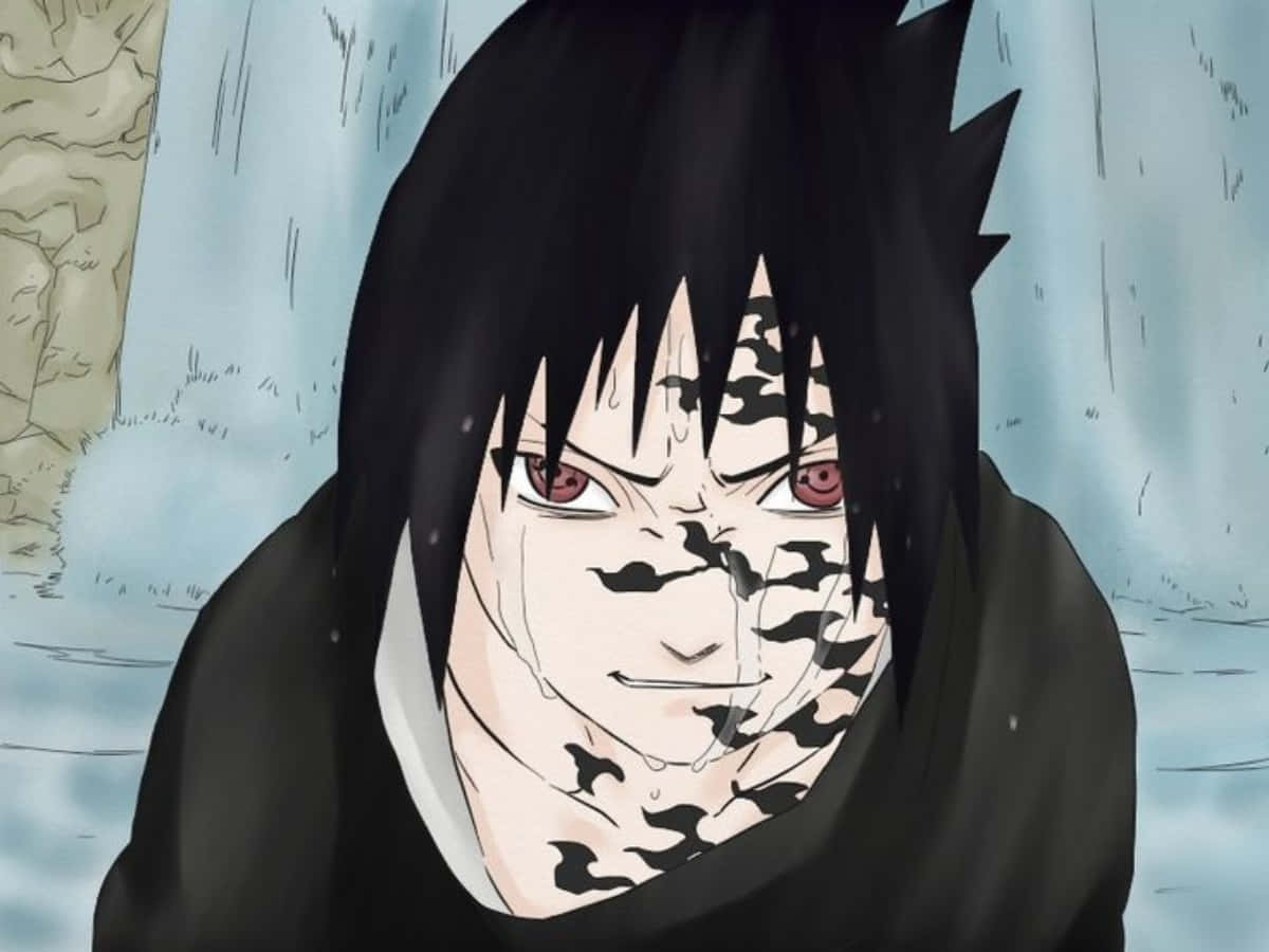 Sasuke Curse On Face Digital Art Background