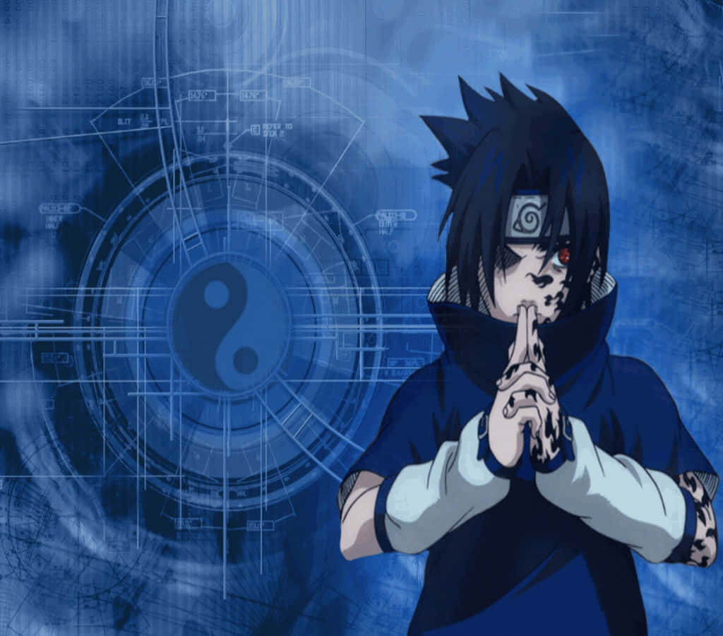 Sasuke Curse On Yin And Yang Background