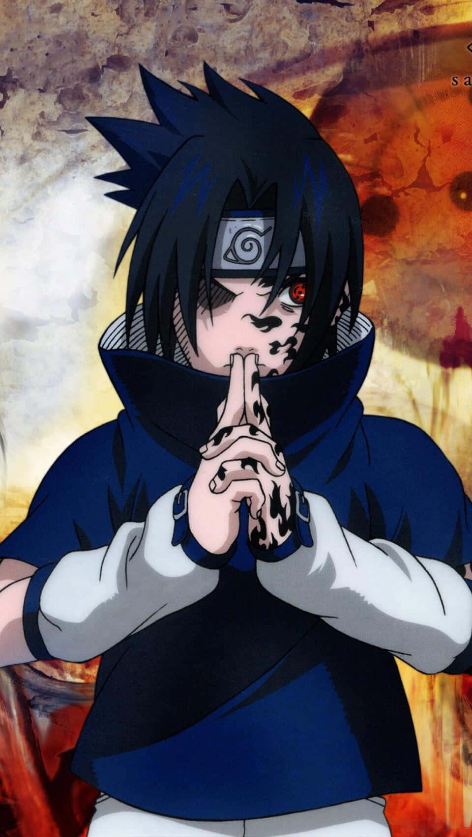 Sasuke Curse With Kage Bunshin No Jutsu Background