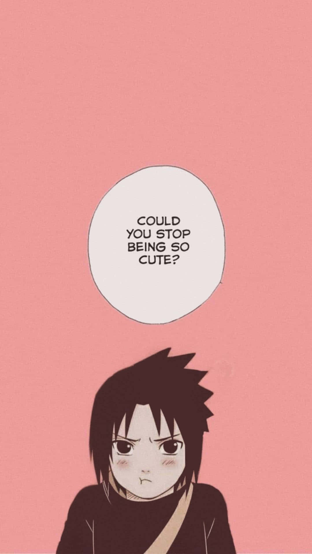 Sasuke Cute Dialogue Bubble Background