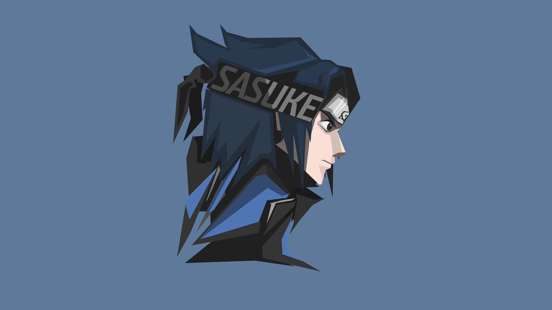 Sasuke Dark Blue Background Background