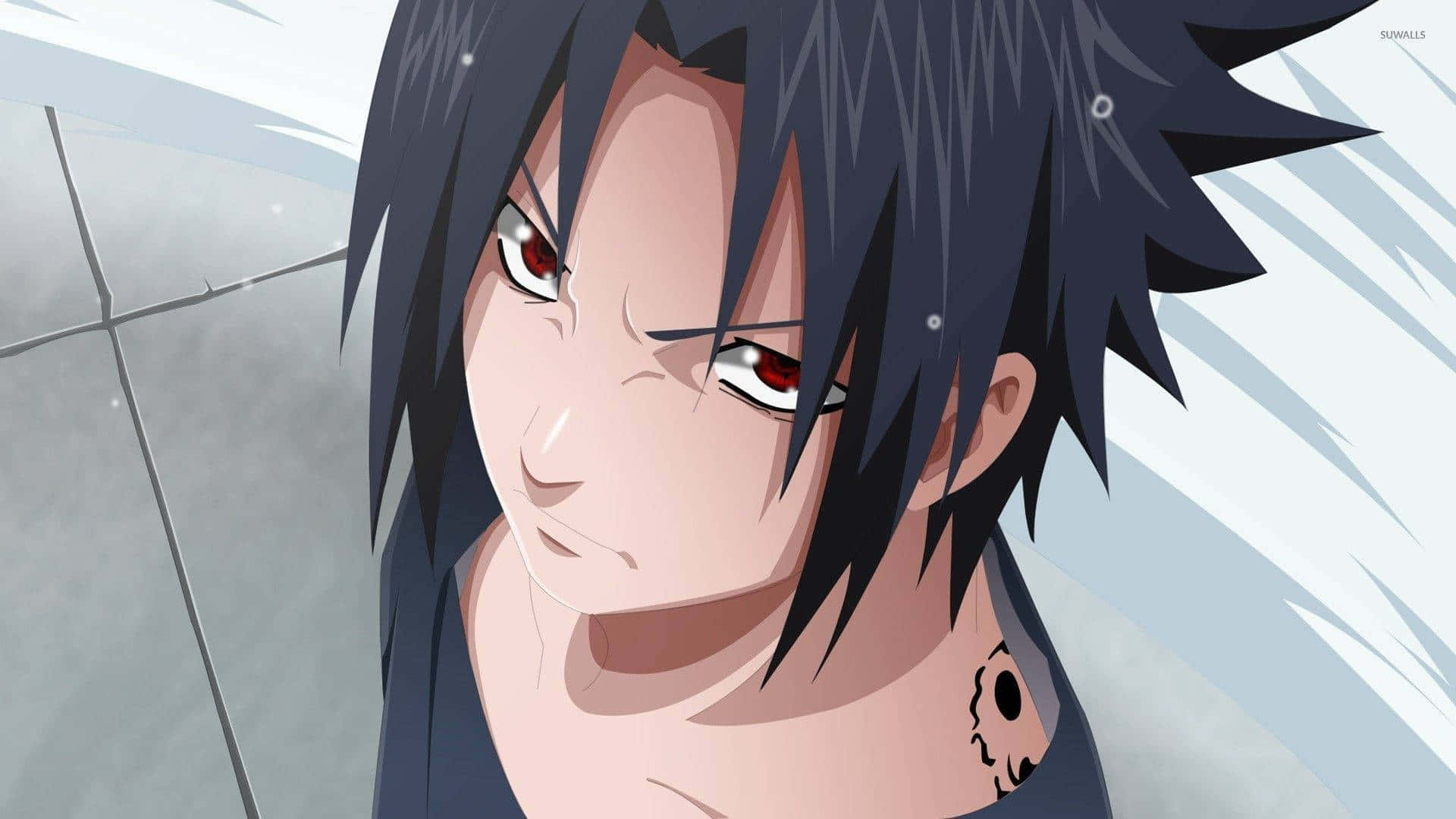 Sasuke Death Stare Manga Background