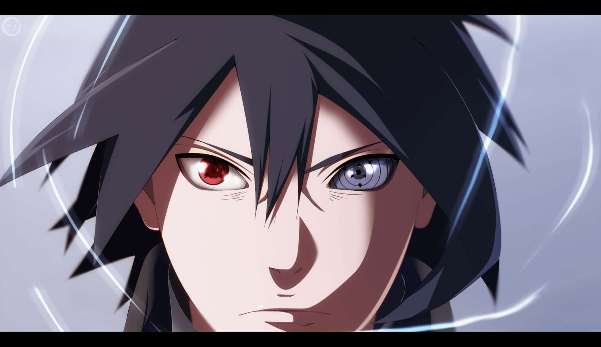 Sasuke Double Eye Color Manga Background