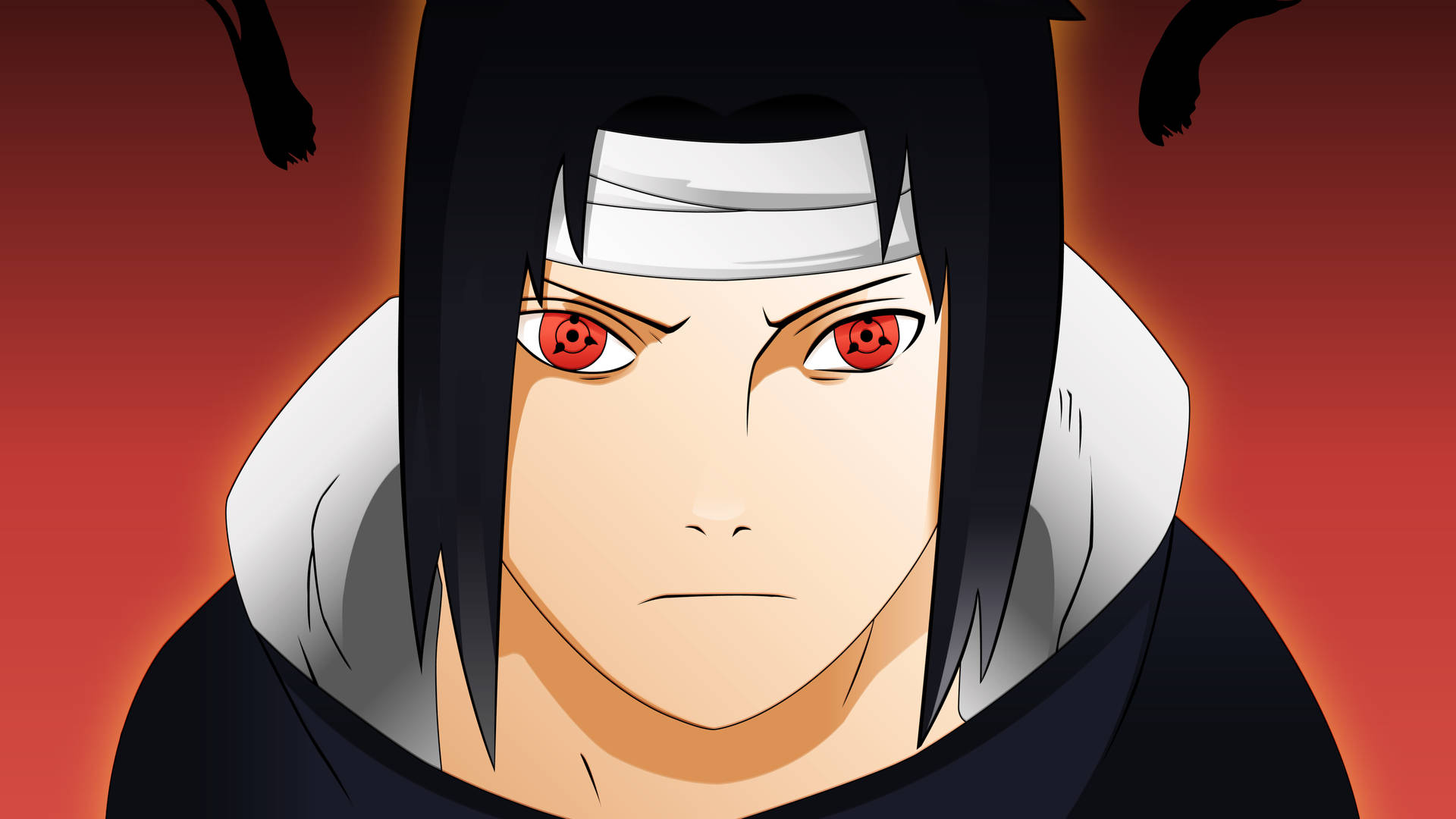 Sasuke In Red 4k Background